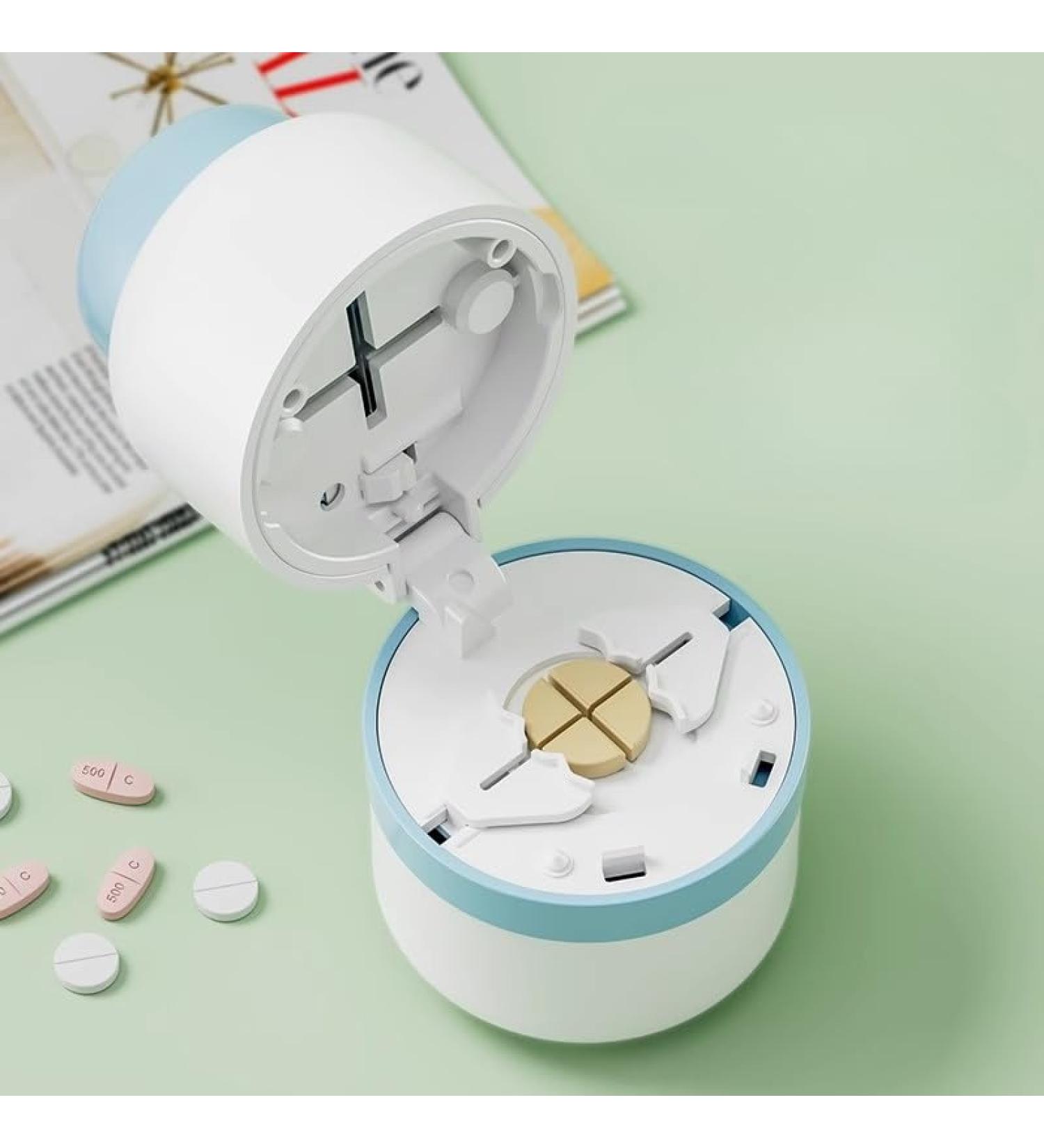 Buy Premium Pill Cutter | Stainless Steel Blade for Easy Pill Splitting - Perfect for Vitamins & Tablets (1/4 Blue) - International Shipping Available - Buy Online on GoSupps.com