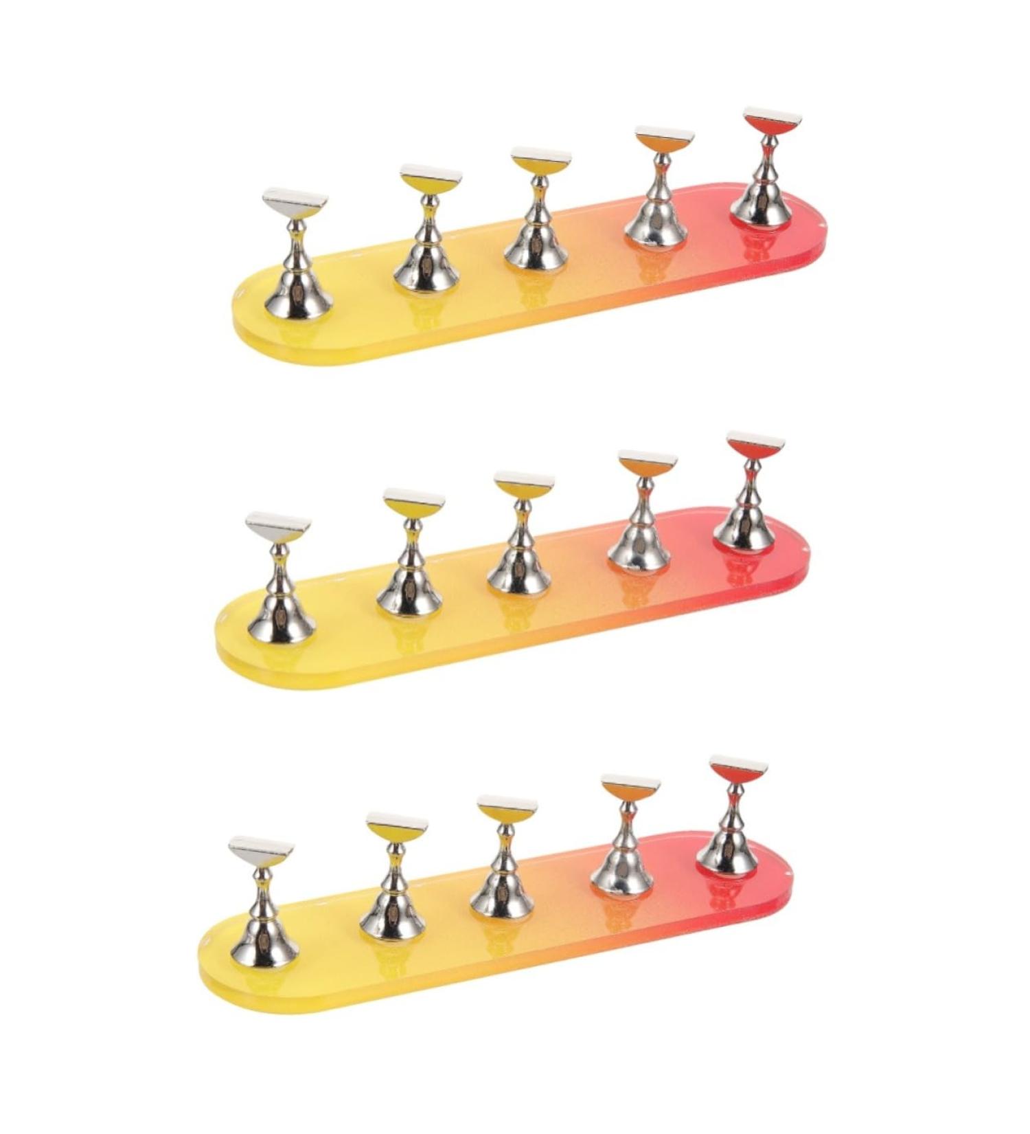 minkissy 3 Sets Nail Practice Holder Nail Art Holder Rack Nail Racks for Nail Painting Creative Nail Holders Nail Tip Art Display Stand Convenient Nail Display Oval Nail Polish Plastic - Buy Online on GoSupps.com