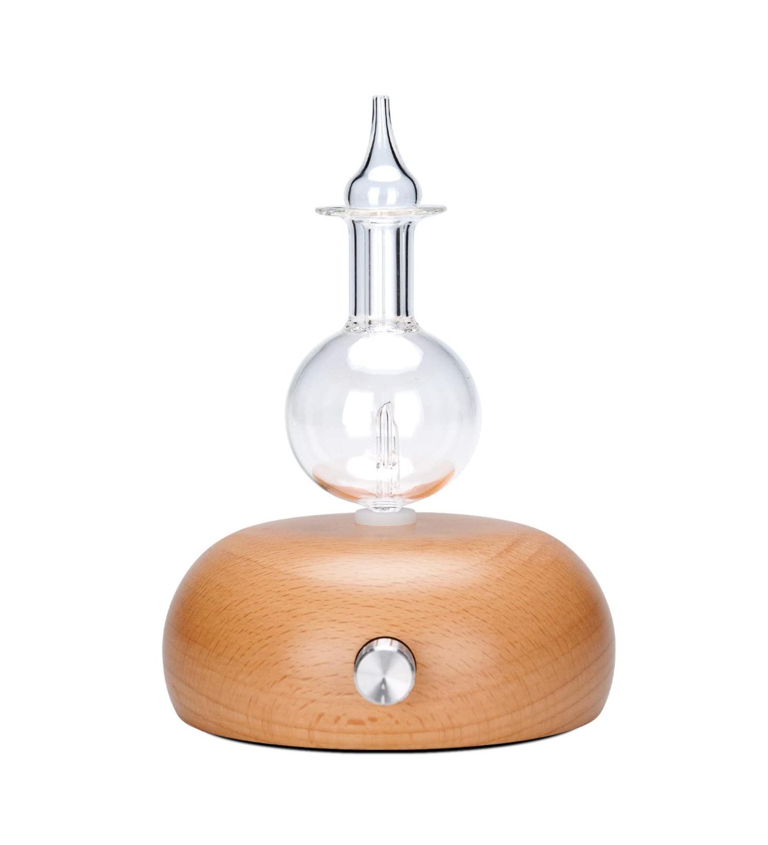 Vintage Aromatherapy Essential Oil Diffuser - 7 Color Wood & Glass Fragrance Diffuser for Home Office Hotel & Spa - Premium Lychee Essential Oils - Buy Online on GoSupps.com