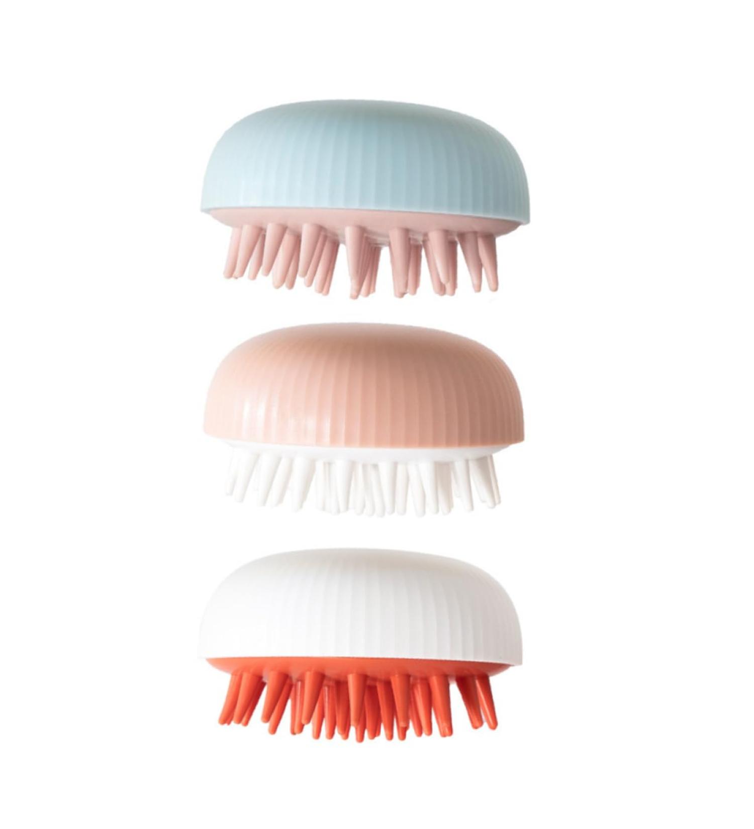 Buy Kombiuda 3-Piece Shampoo & Scalp Massage Brush Set - Dual Use Hair Cleaning Tool for Spa-Like Shower Experience - International Shipping Available - Buy Online on GoSupps.com