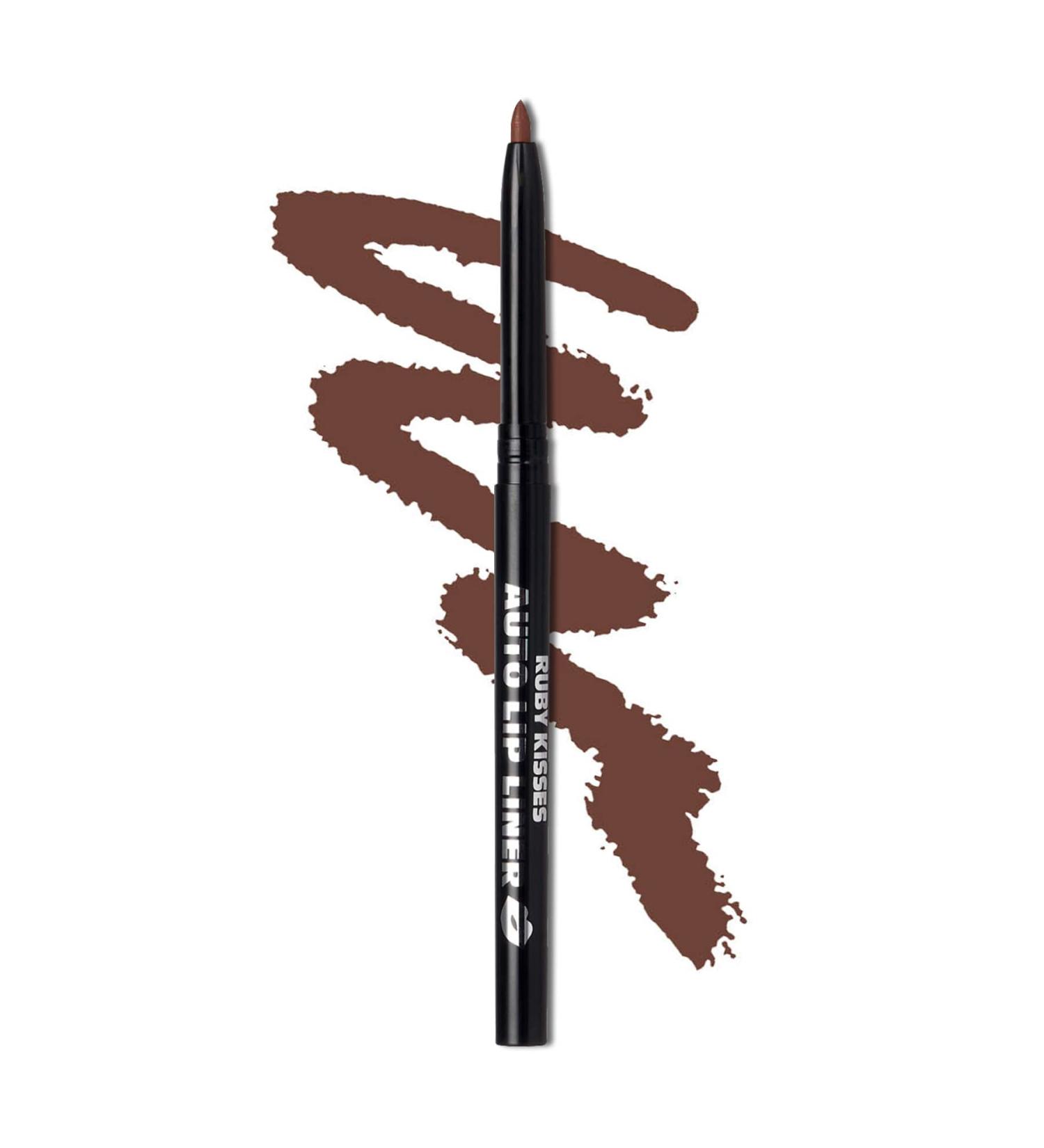 Ruby Kisses Auto Lip Liner Pencil - Long Lasting & Smooth Application - Brown - Buy Online on GoSupps.com