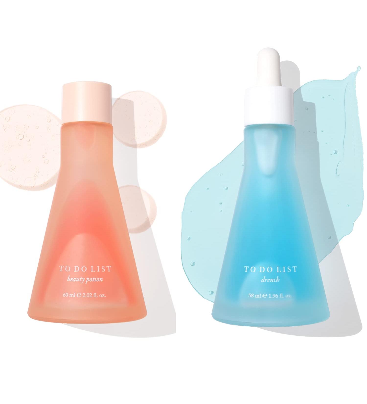 Hydrating Korean Skin Care Set: Face Moisturizer Toner Essence Serum & Hyaluronic Acid Oil | TO DO LIST Beauty Potion - Buy Online on GoSupps.com