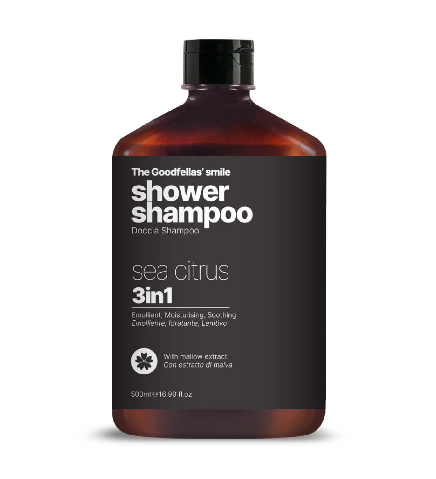 Buy Goodfella's Smile Shower Shampoo Sea Citrus 500ml - Refreshing Mint Formula for All Skin Types - Fast International Shipping - Buy Online on GoSupps.com