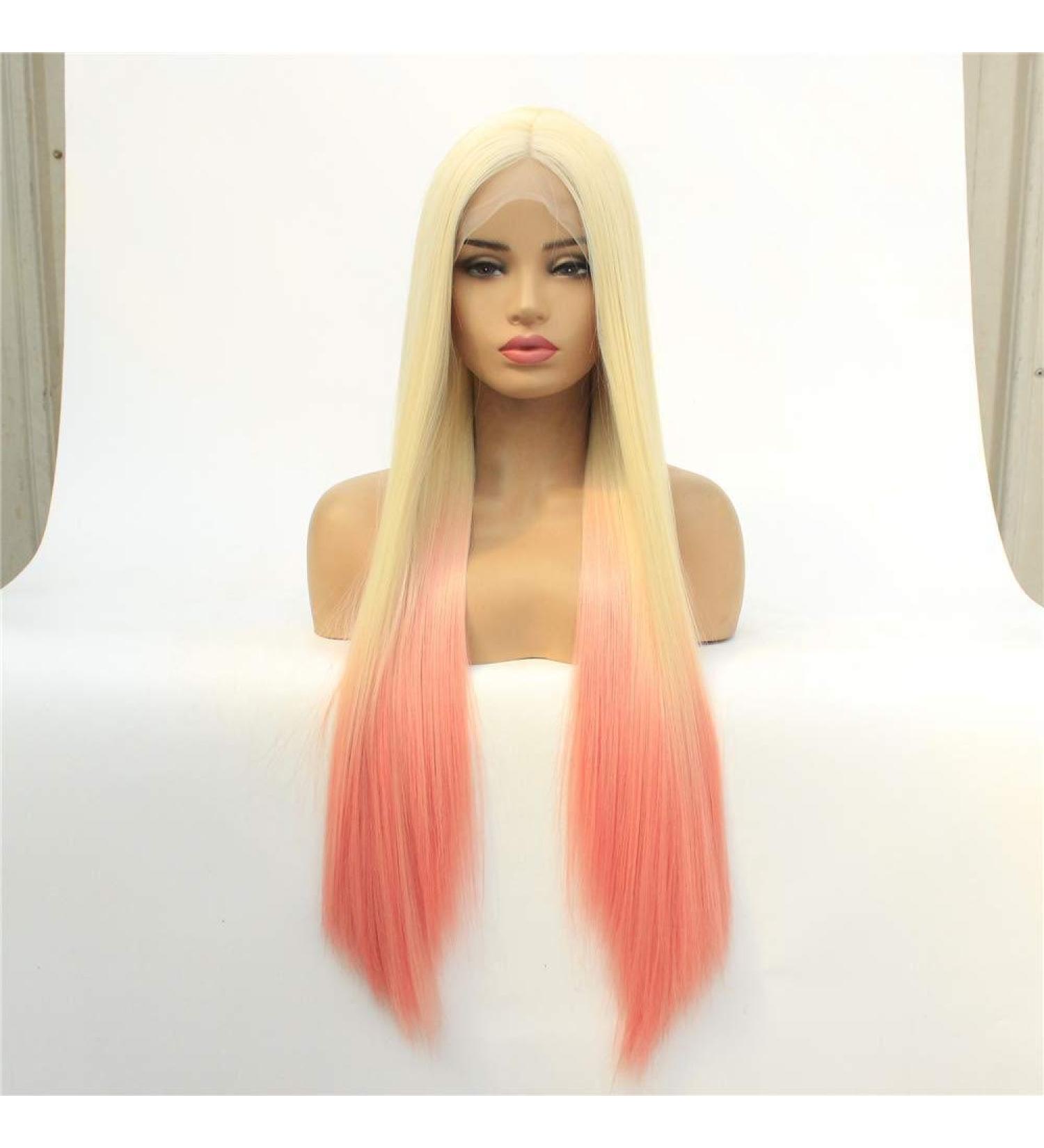 Women's Long Straight Lace Front Wig - Chemical Fiber Hair in T Color for Natural Look | Shop Now! - Buy Online on GoSupps.com