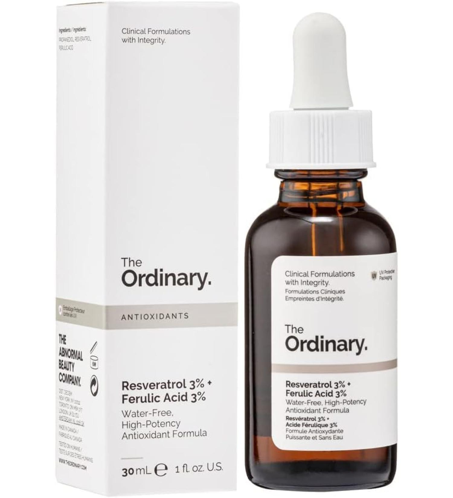 The Ordinary Resveratrol 3% + Ferulic Acid 3% Antioxidant Serum 30ml - Buy Online on GoSupps.com