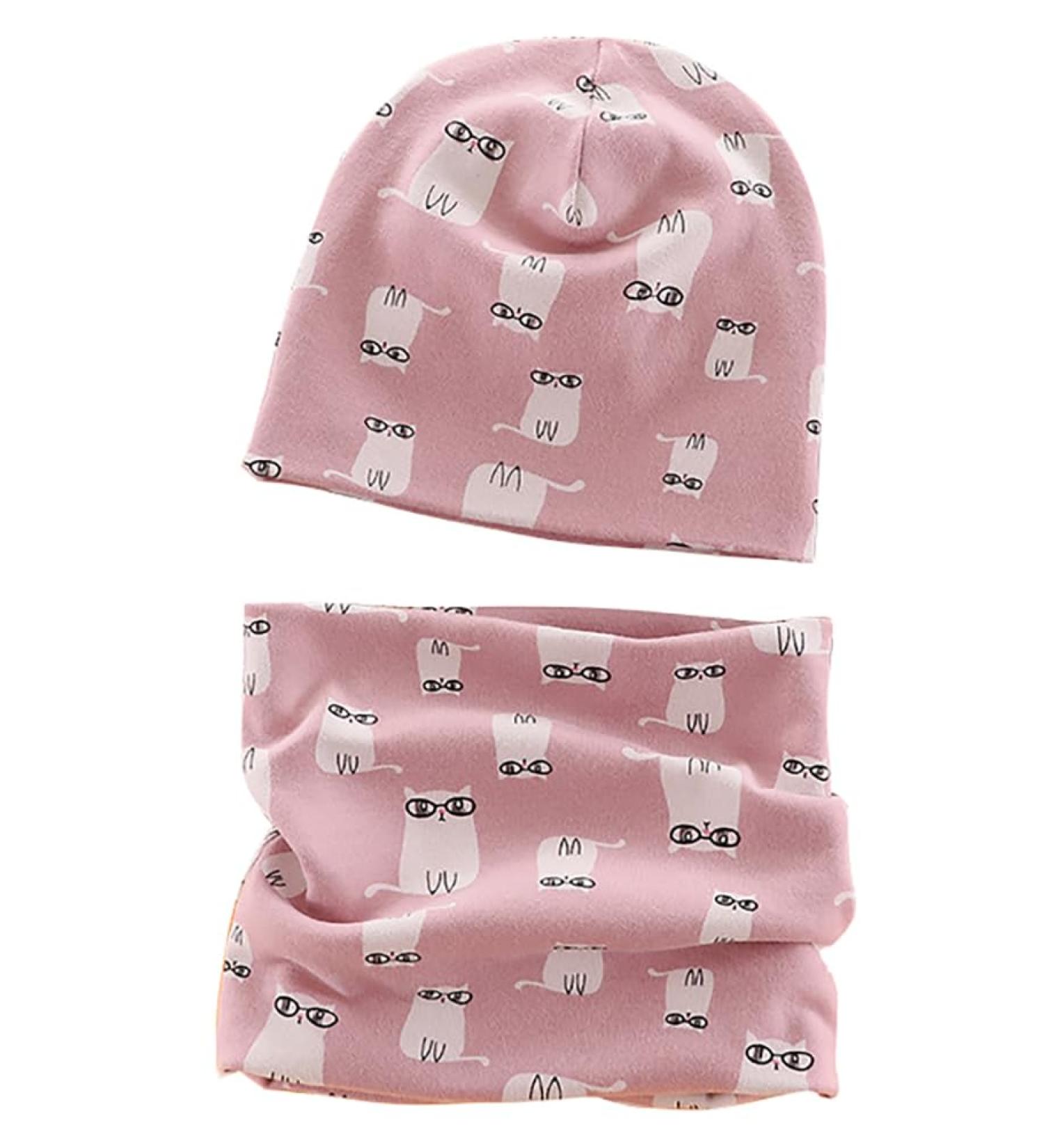 VUCDXOP Baby Children's Cotton Hat Scarf Set - Beanie Hat + Tube Scarf Set, Color#2, Size L (3-7 Years) - Buy Online on GoSupps.com