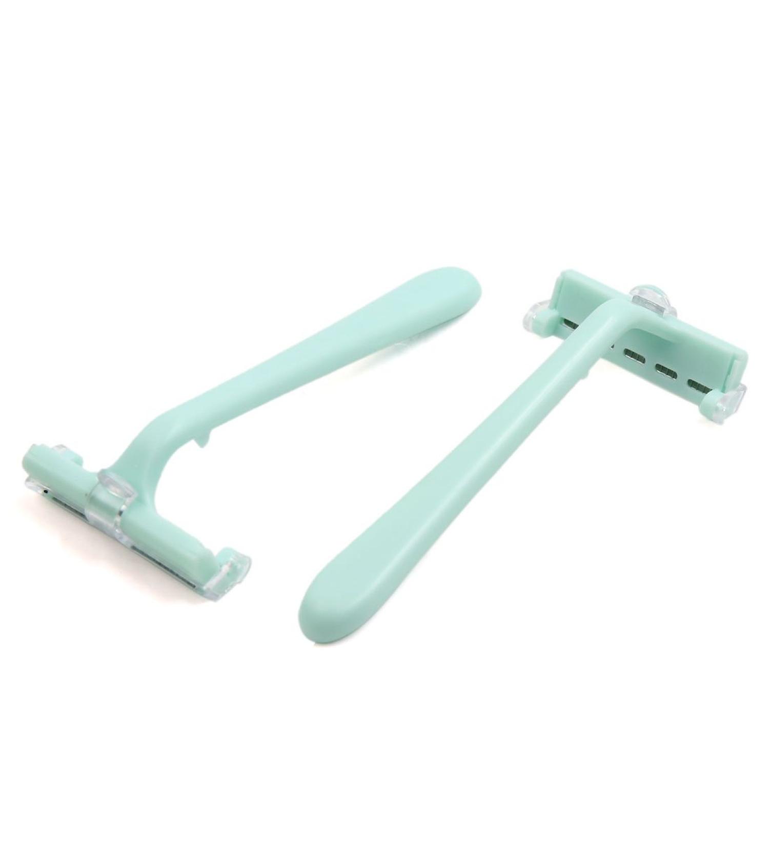 Ruilogod 8pcs Green Women's Hair Epilator Razor - Manual Body Armpit Legs & Hand Trimmer Tool - Buy Online on GoSupps.com