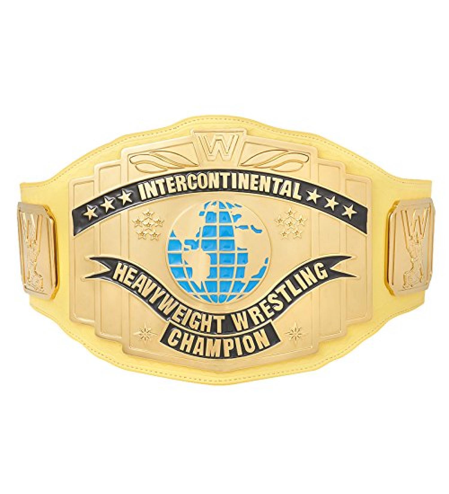WWE Authentic Wear Yellow Intercontinental Championship Replica Title Belt
