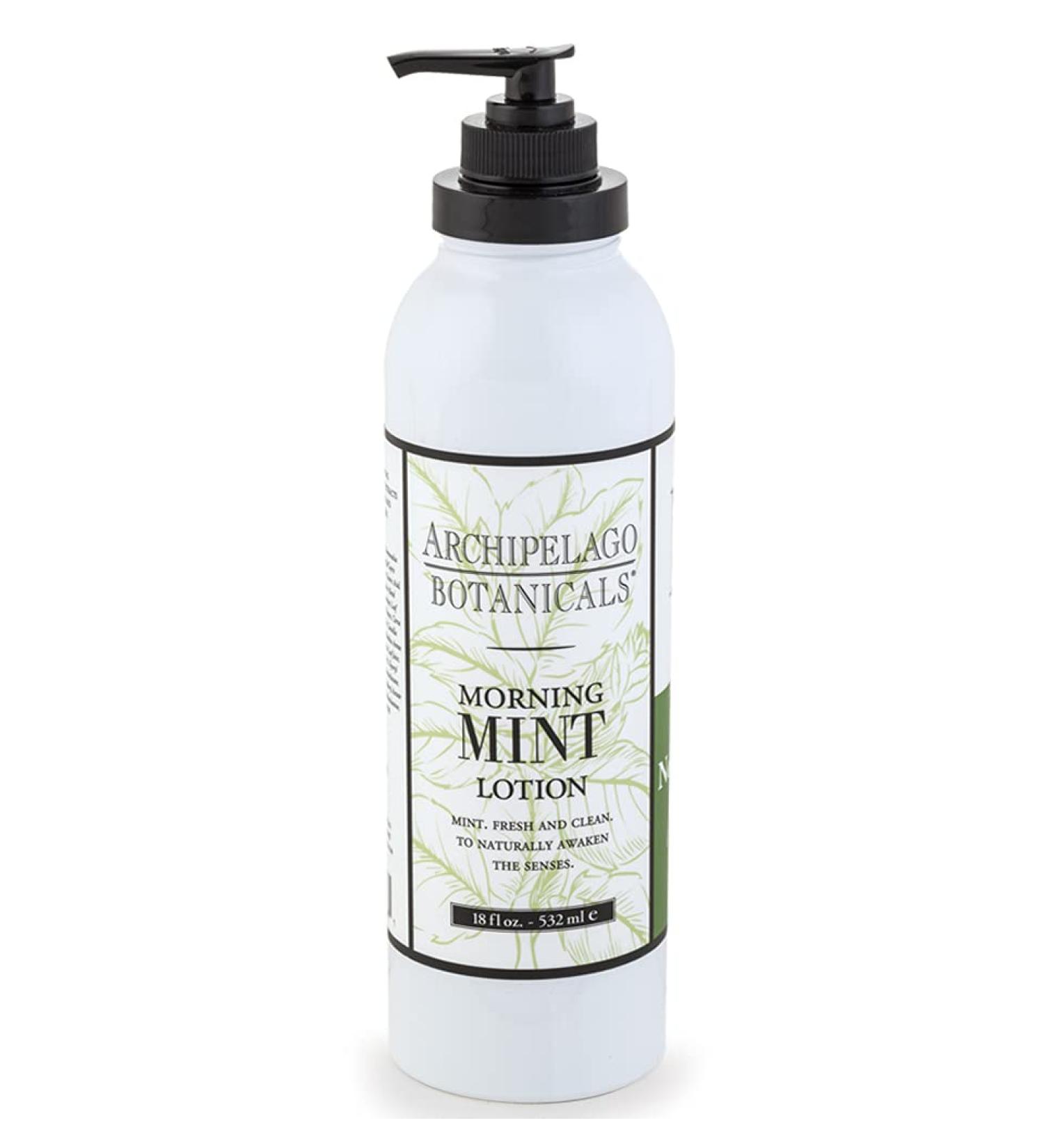Archipelago Botanicals Morning Mint Lotion - Stimulating Daily Body Lotion (18 oz) | Paraben, Phthalate, and GMO Free - Buy Online on GoSupps.com