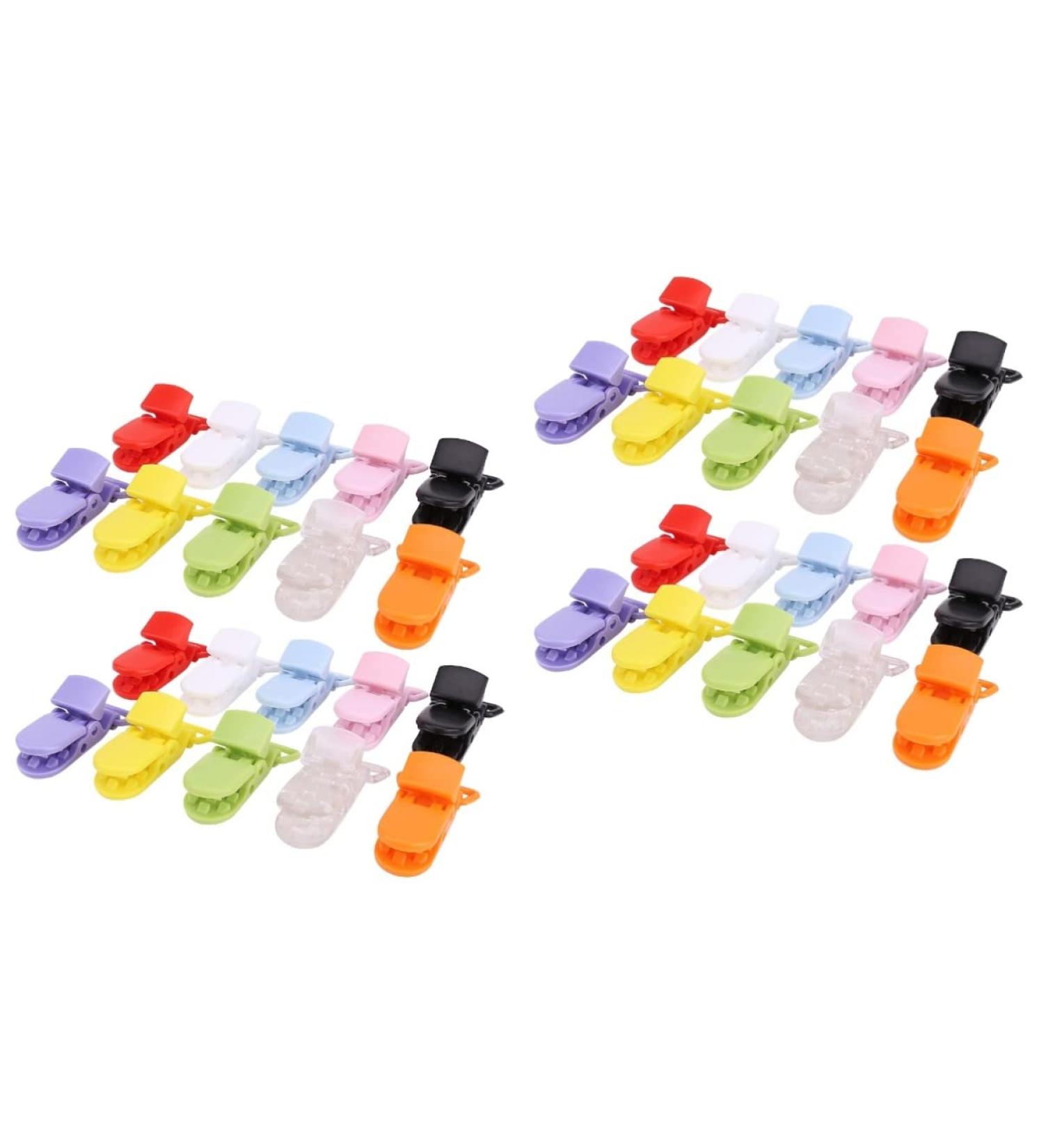 DOITOOL 100 pcs Plastic Baby Teether Toy Pacifier Clips - Soother Toy & Pacifier Suspender for Infants - Buy Online on GoSupps.com