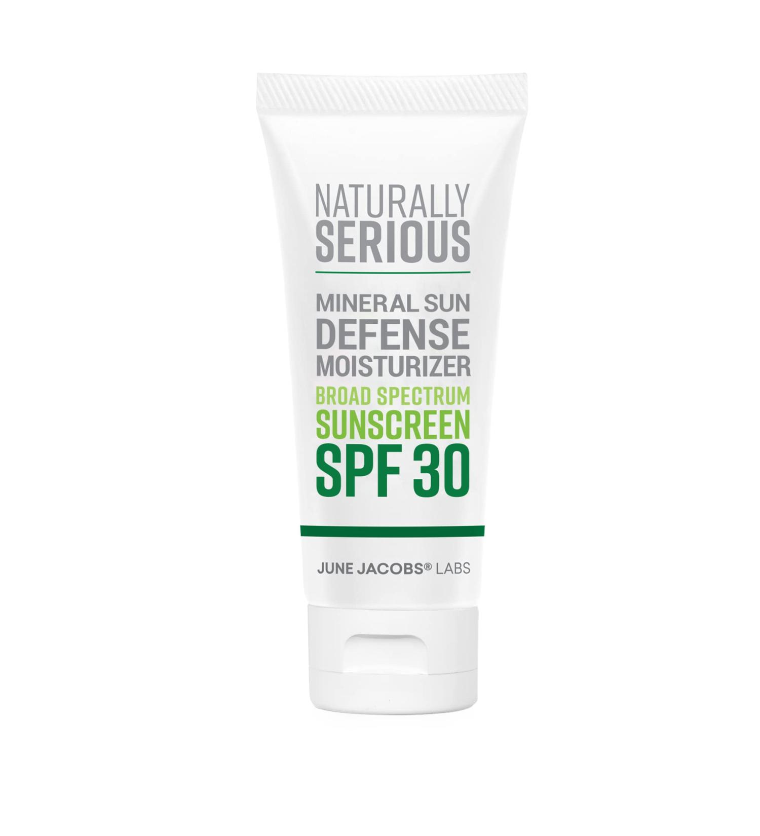 Naturally Serious Mineral Sun Defense Moisturizer SPF 30 | Vegan Cruelty-Free Mineral Sunscreen for Face - Broad Spectrum Protection - Buy Online on GoSupps.com