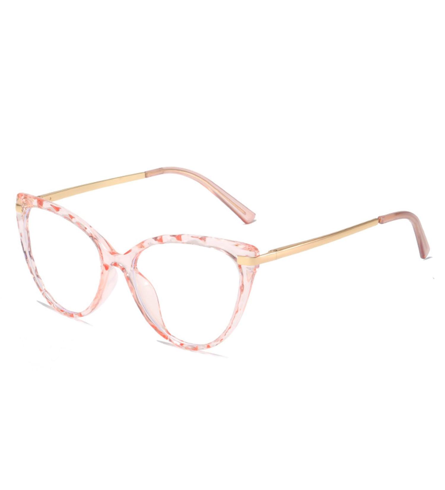 SERONI Metal Temples Tr90 Cat Eye Blue Light Blocking Glasses for Women & Men - Anti UV Ray Computer & Reading Glasses 62mm Pink - Buy Online on GoSupps.com