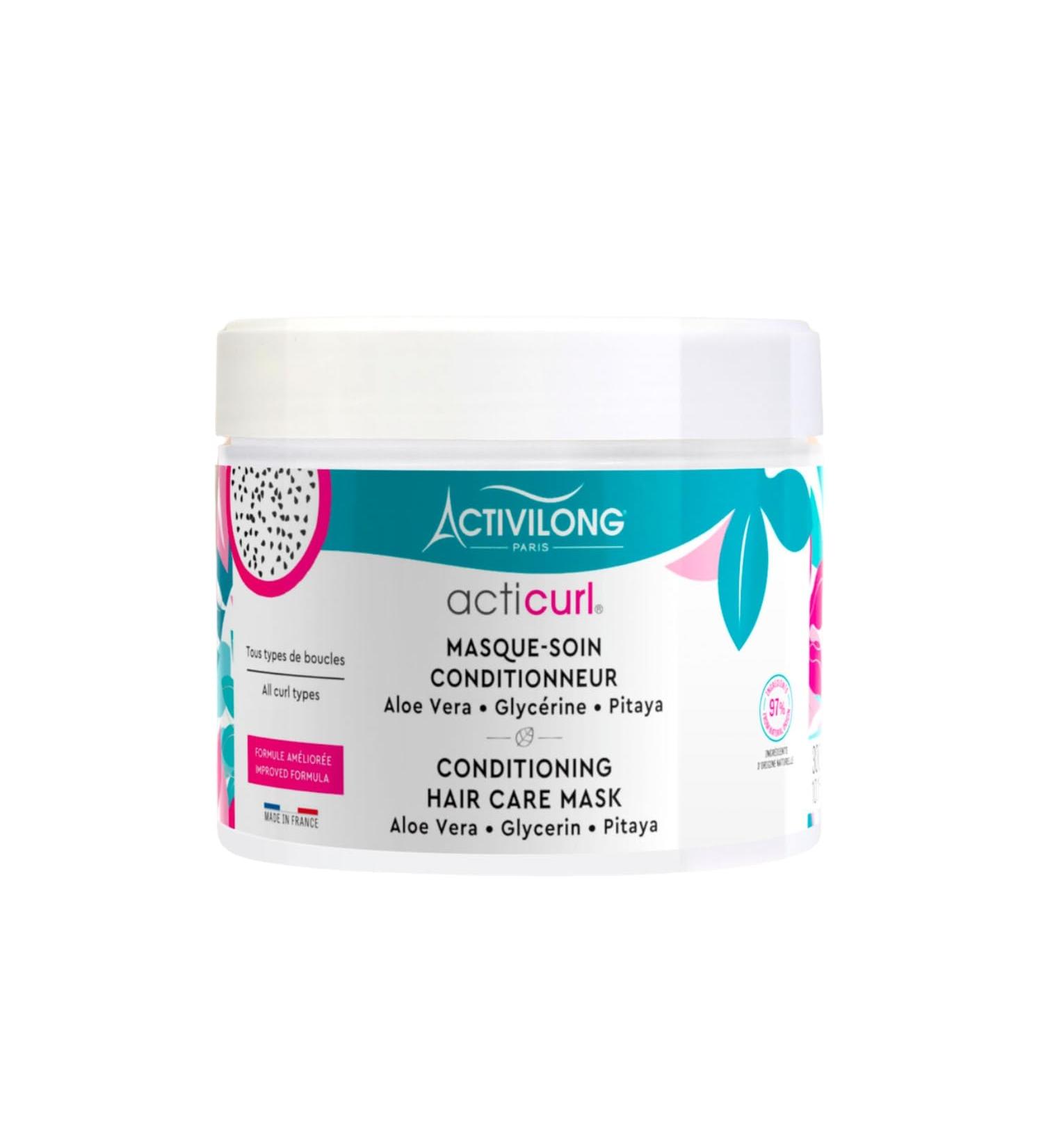 ACTIVILONG - Masque-Soin Conditionneur Acticurl - Tous Type De Boucles - D m le Et Nourrit En Profondeur - 97% D'Ingr dients Naturels - Made In France - 300ml - Buy Online on GoSupps.com