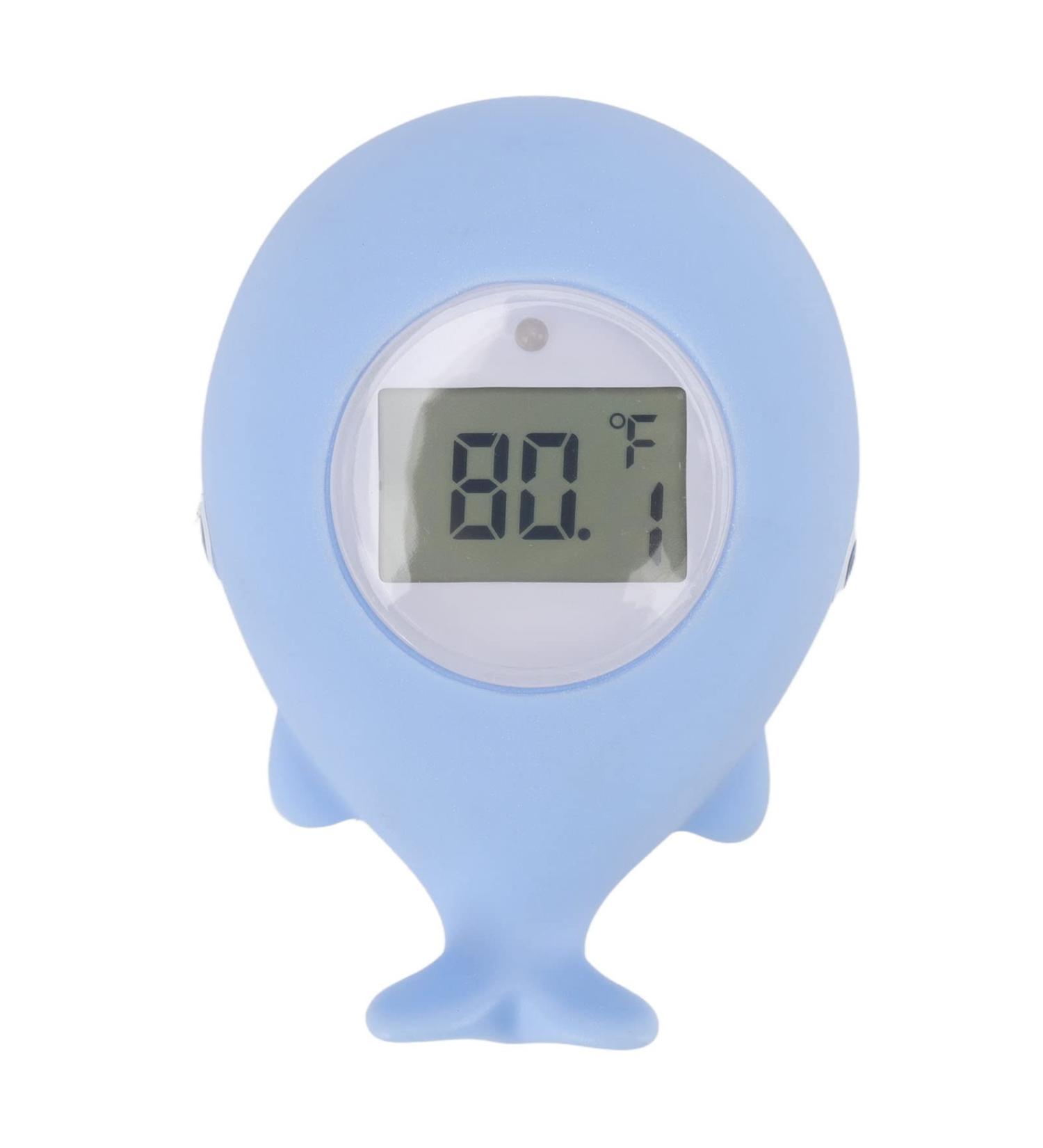 Whale Shaped Water Thermometer - Baby Bath Floating Toy with Silent Alarm - Buy Online on GoSupps.com