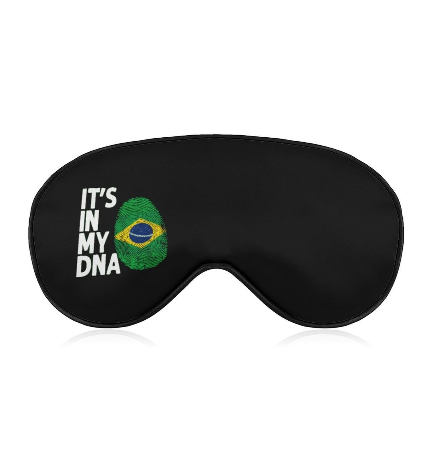 Shop It s in My DNA Brazil Flag Soft Sleep Mask | Adjustable Eye Mask Cover for Effective Shading | Fun Blindfold for Women & Men - Buy Online on GoSupps.com