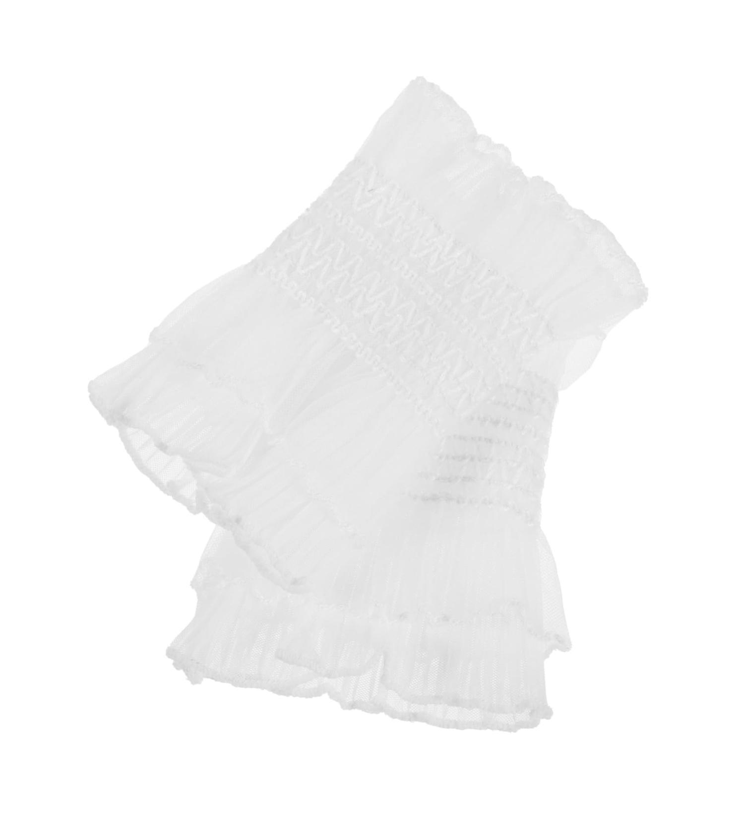 Abaodam 1 Pair Bracelet Gloves Lolita Accessories Elastic Wrist Cuffs Lace Cuffs for Wrist Hand Cuff Fingerless Wrist Cuffs Lace Wrist Bands Fake Sleeves Cloth White Women's Wrinkle - Buy Online on GoSupps.com