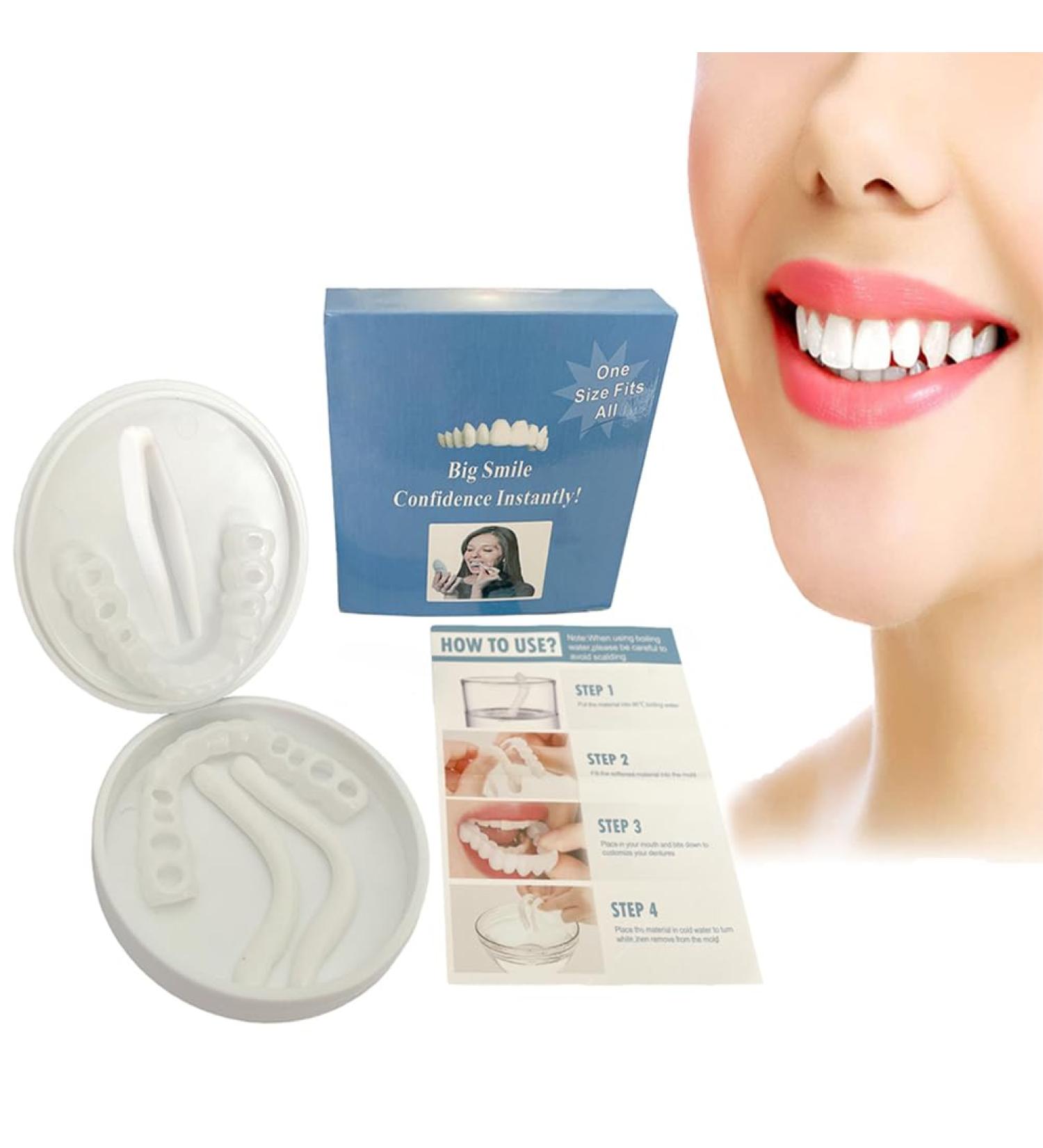 Instant Snap Veneers - Comfortable Flexible Dentures for a Perfect Smile | Top & Bottom Teeth Enhancement - Buy Online on GoSupps.com