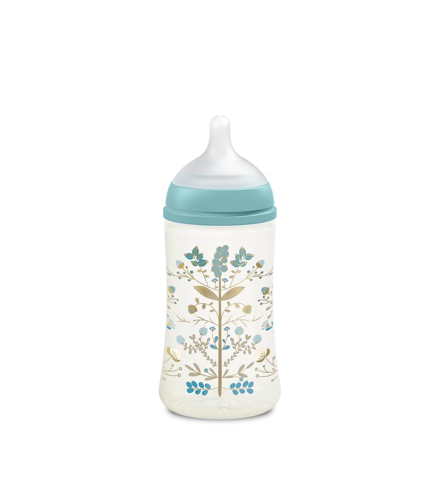 SUAVINEX Gold Edition Bottle 270ml + 3 Months - Sx Pro Silicone Teat Size M - Light Blue | International Shipping Available - Buy Online on GoSupps.com