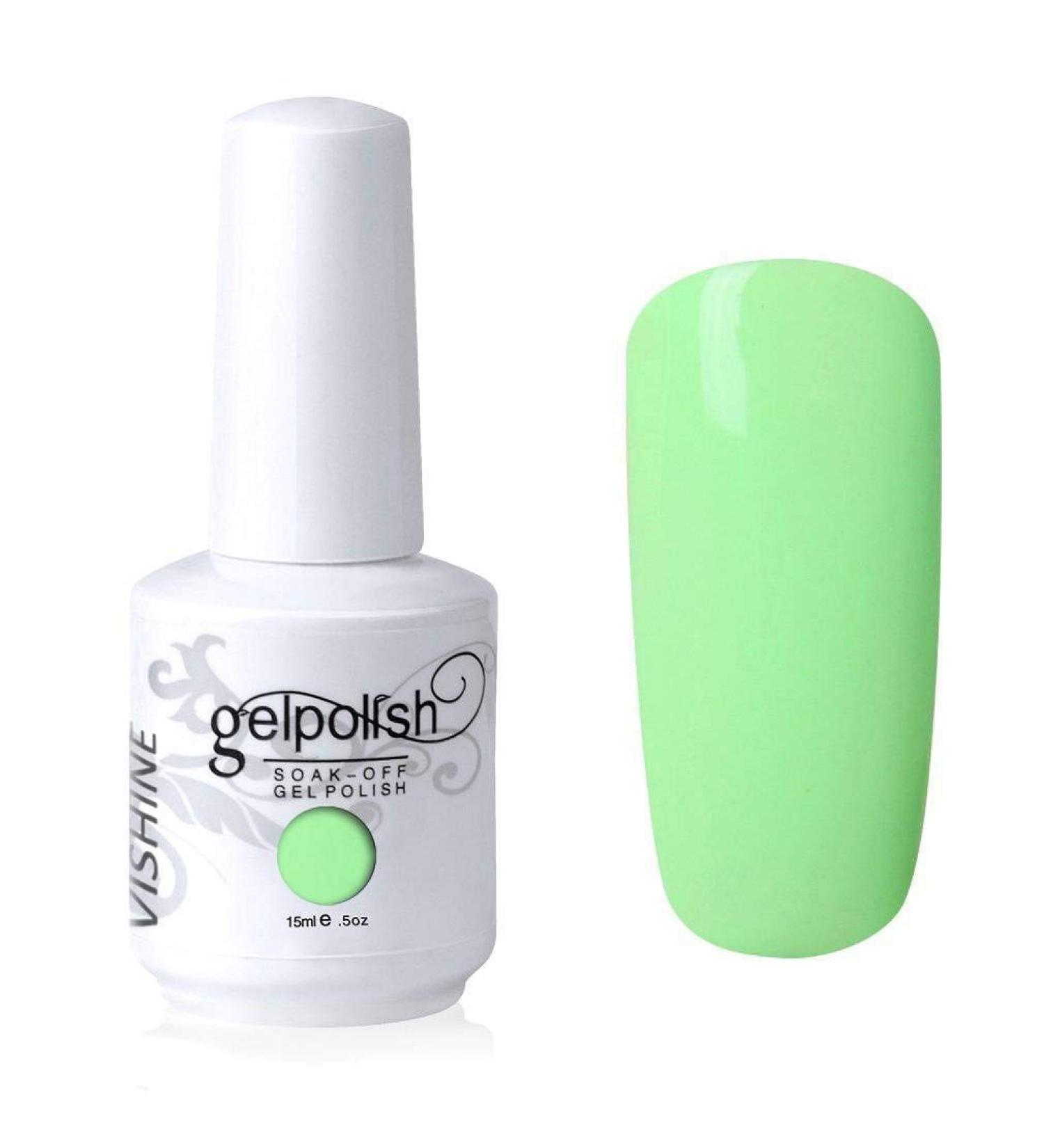 Vishine Nail Salon UV LED Gel Polish Manicure Polish Soak Off Gel Polish Nail Art Light Green(802) #802 - Buy Online on GoSupps.com