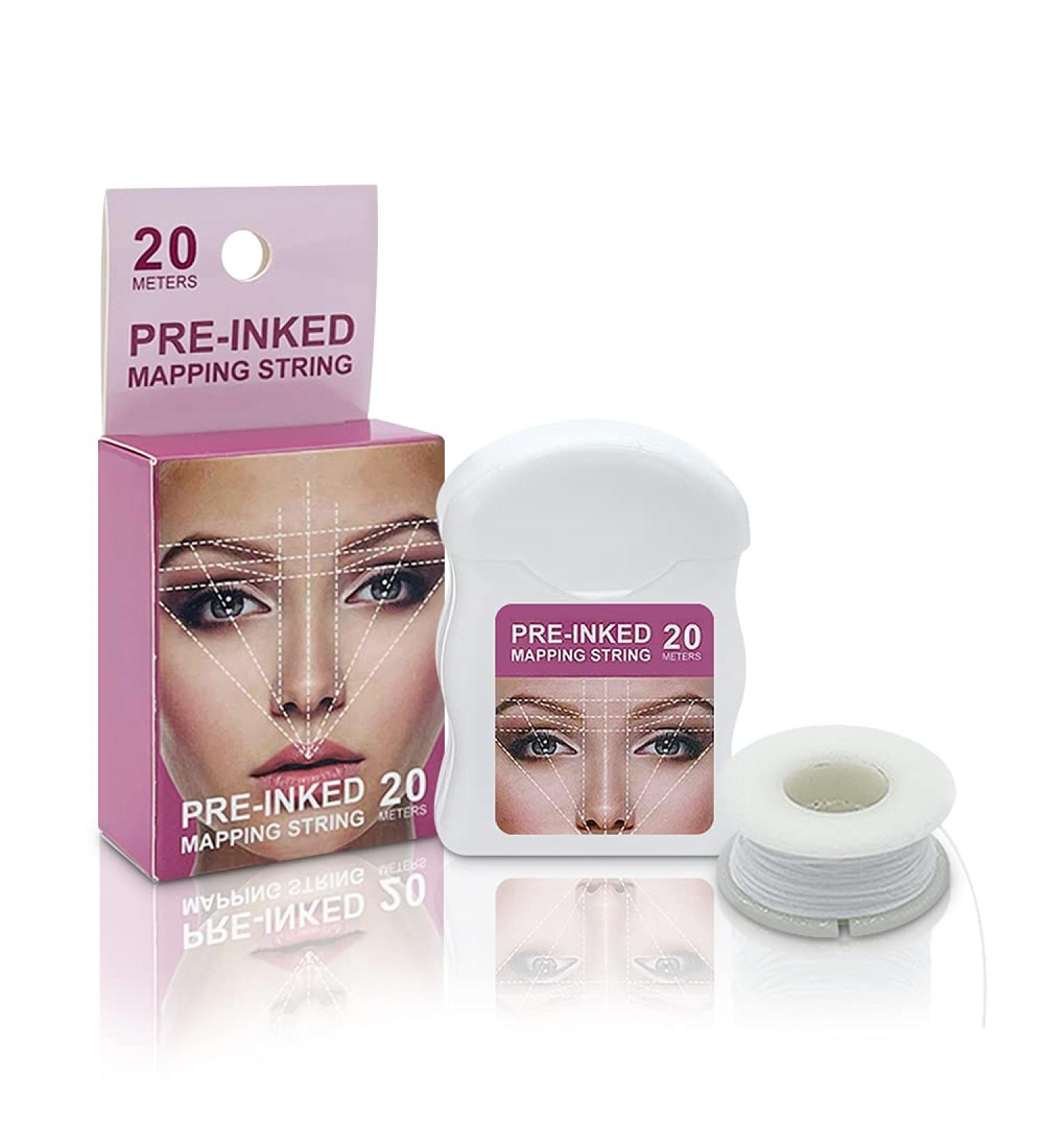 Pinkiou Eyebrow Mapping String for Microblading | Pre-Inked Brow Map Line Tool for Permanent Makeup and Tattoo Artists - Buy Online on GoSupps.com