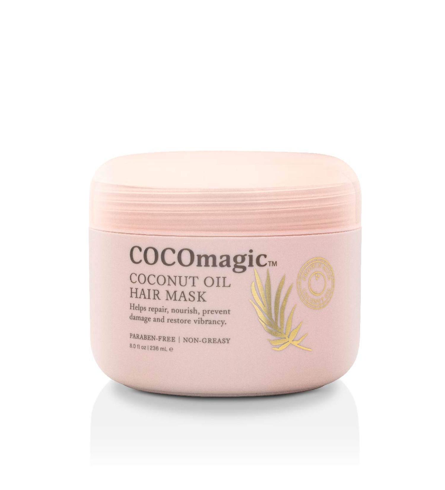 Cocomagic Coconut Oil Hair Mask - Repairs Damage, Prevents Frizz, Restores Shine - Protein Rich, Extra Hydrating - Paraben Free, Cruelty Free - Made in USA (8 oz) - Buy Online on GoSupps.com