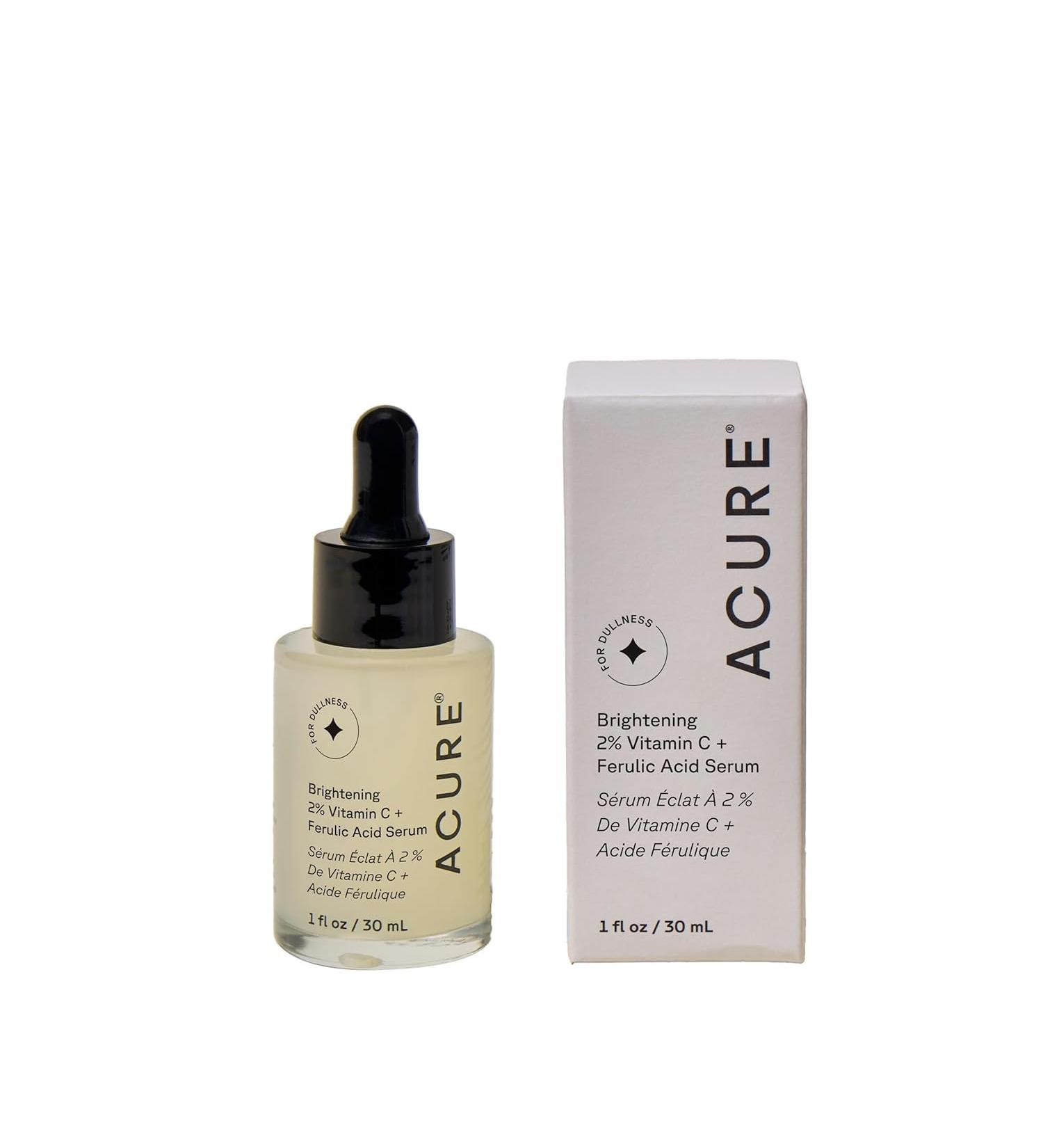 Acure Brightening Vitamin C & Ferulic Acid Serum - Oil Free, 1 fl oz (30 ml) - Buy Online on GoSupps.com