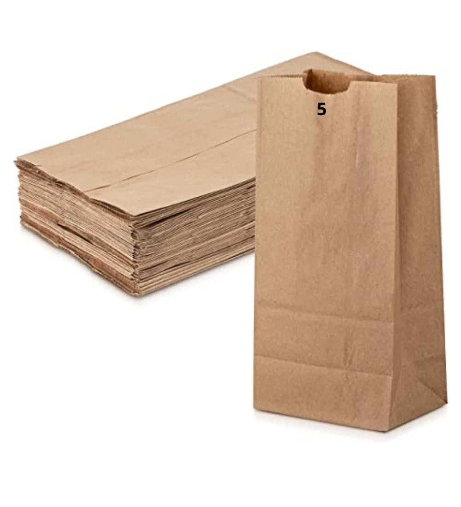 MT Products 5 lb Kraft Paper Lunch Bag (100 pcs) - Strong & Durable, Keeps Food Fresh - Brown - Buy Online on GoSupps.com