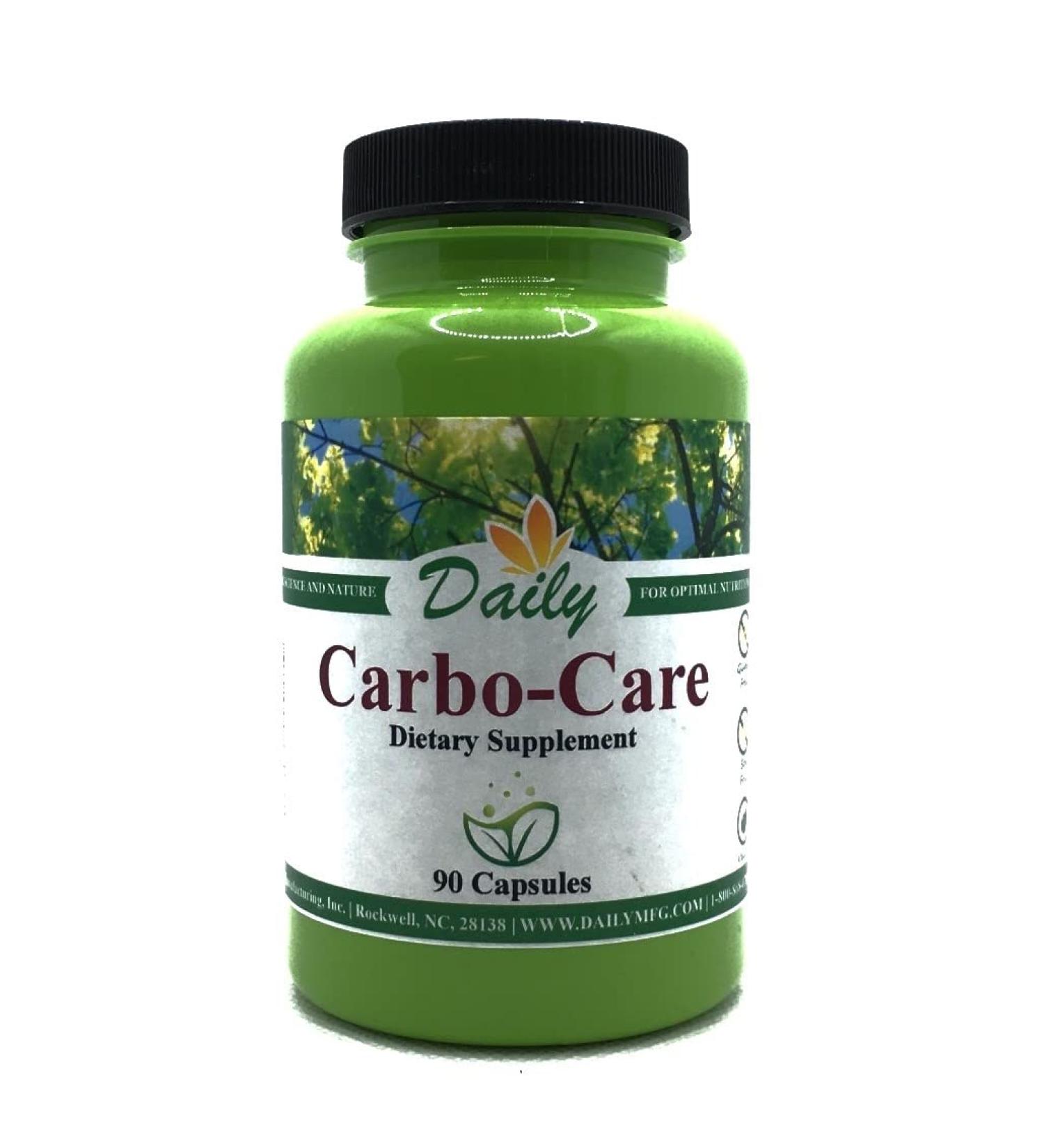 Daily Maunfacturing Carbo-Care (Magnesium Chromium Mulberry Leaf Extract Ceylon Cinnamon Banaba Extract Berberine Vanadium) 90 Vegetarian Capsules