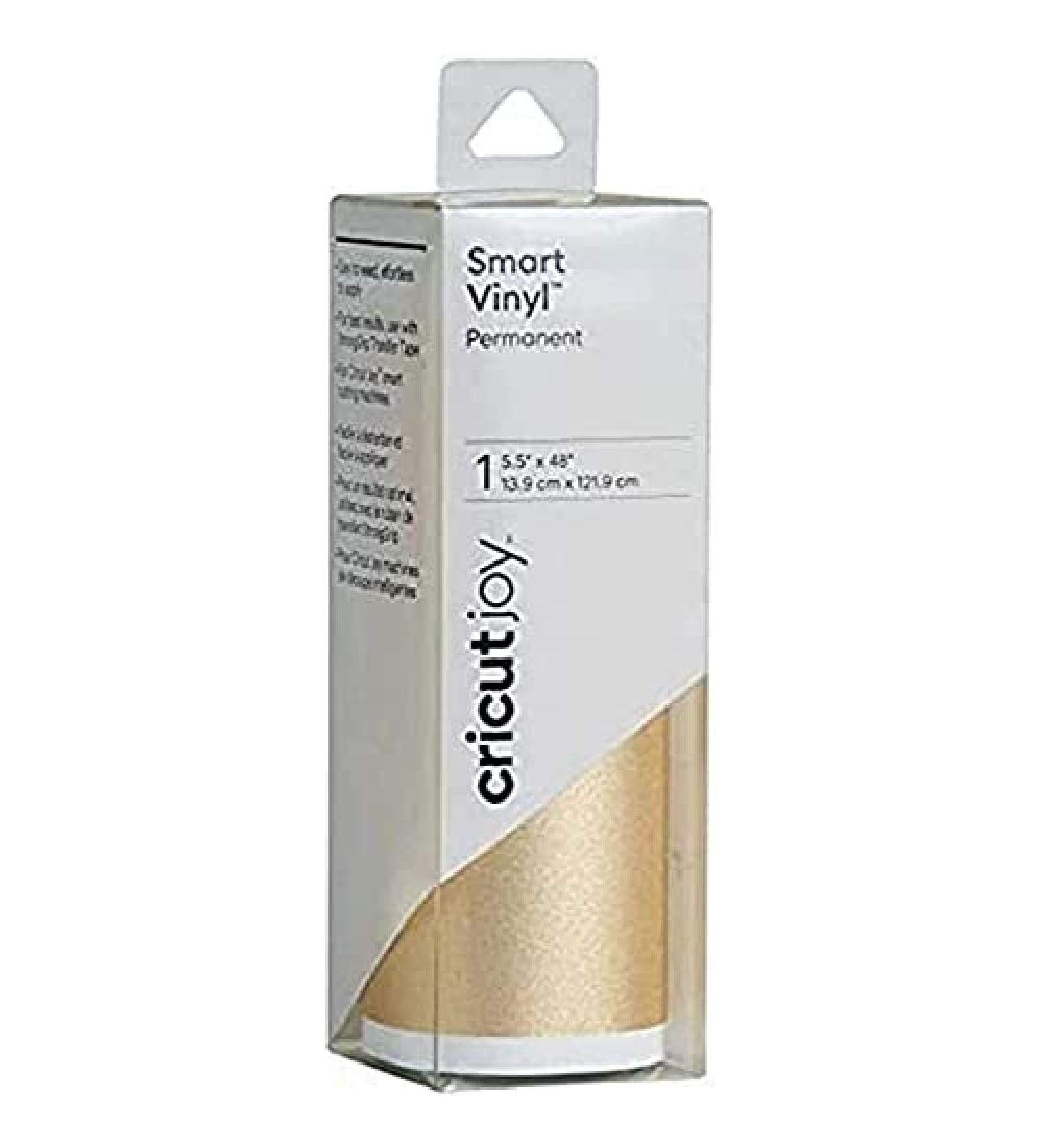Cricut Smart Permanent Vinyl - Shimmer Gold (5.5in x 48in) | For Joy Machine - Matless Cutting | Up to 4ft Shapes & 20ft Repeated Cuts - Buy Online on GoSupps.com