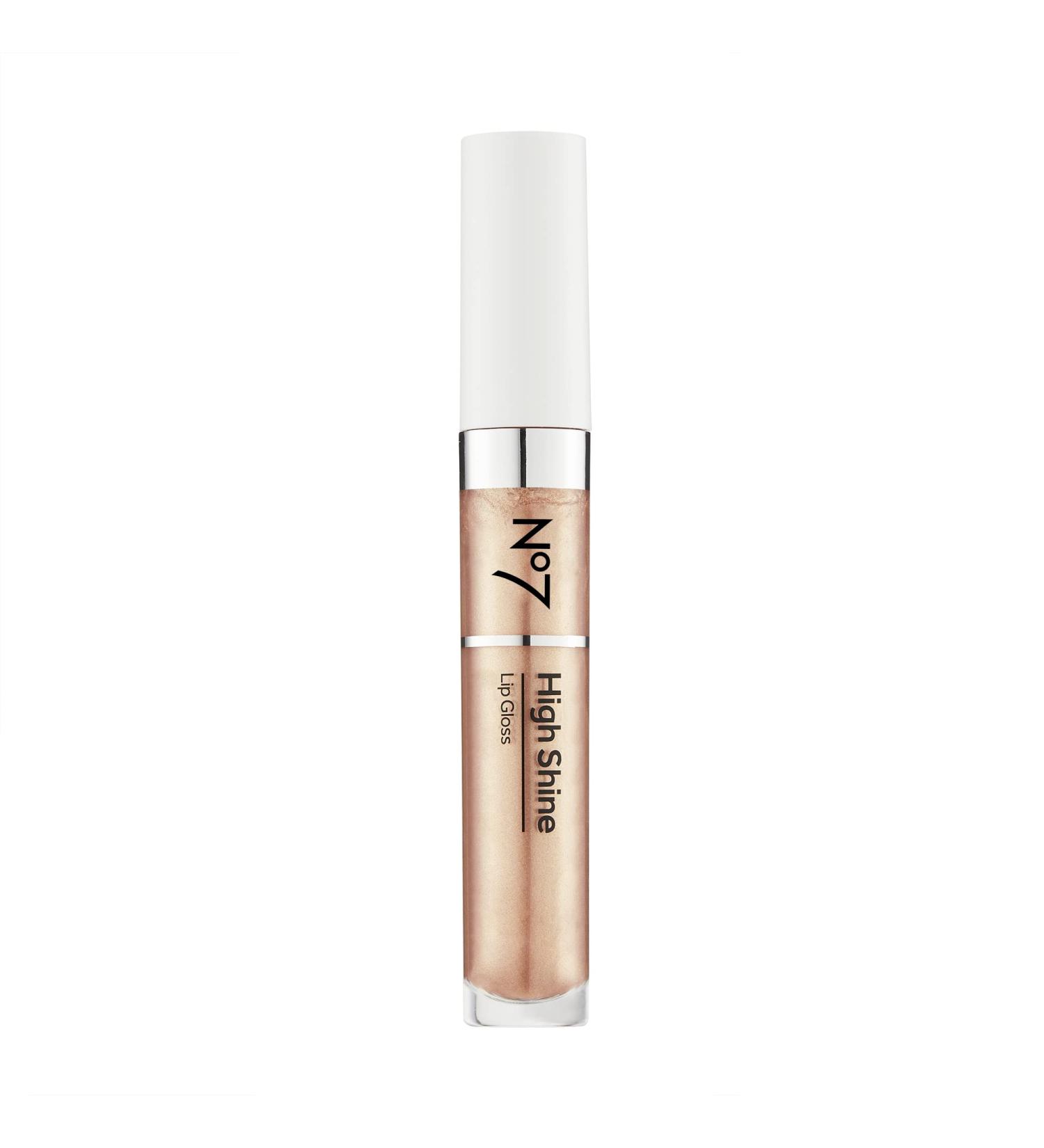 No7 High Shine Lip Gloss - Honey Bloom | Moisturizing Hydrating Lip Gloss with Jojoba Oil | Longwear Non-Sticky Formula (8ml) - Buy Online on GoSupps.com