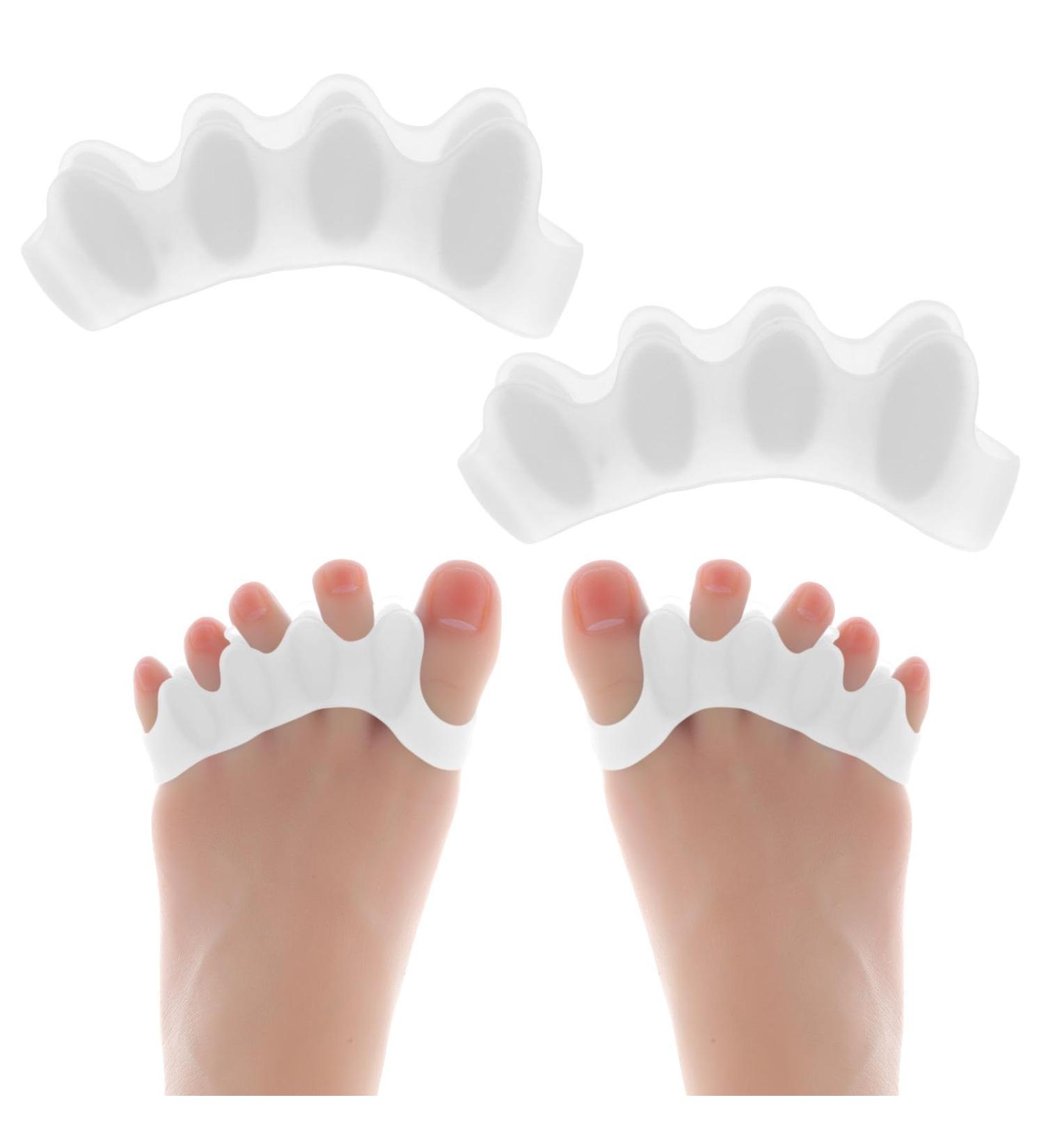 WLLHYF Gel Toe Separator Toe Spacers Soft Gel Pedicure Kit Bunion Corrector Hammer Toe Straightener Toe Corrector for Men Women Toenail Polish Grooming (White) - Buy Online on GoSupps.com