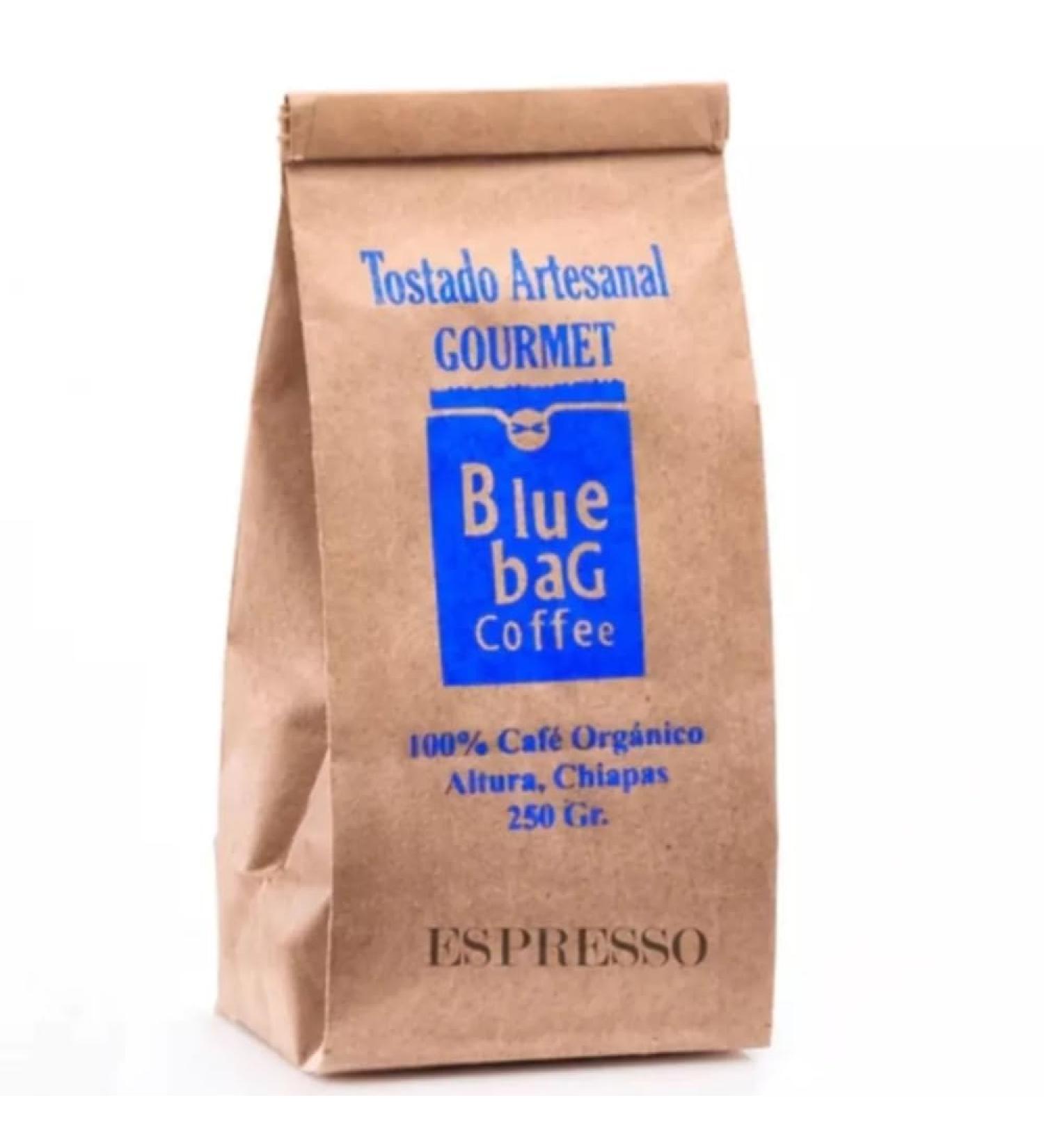 Premium Blue Bag Mexican Organic Coffee Medium Roast 250 Grams