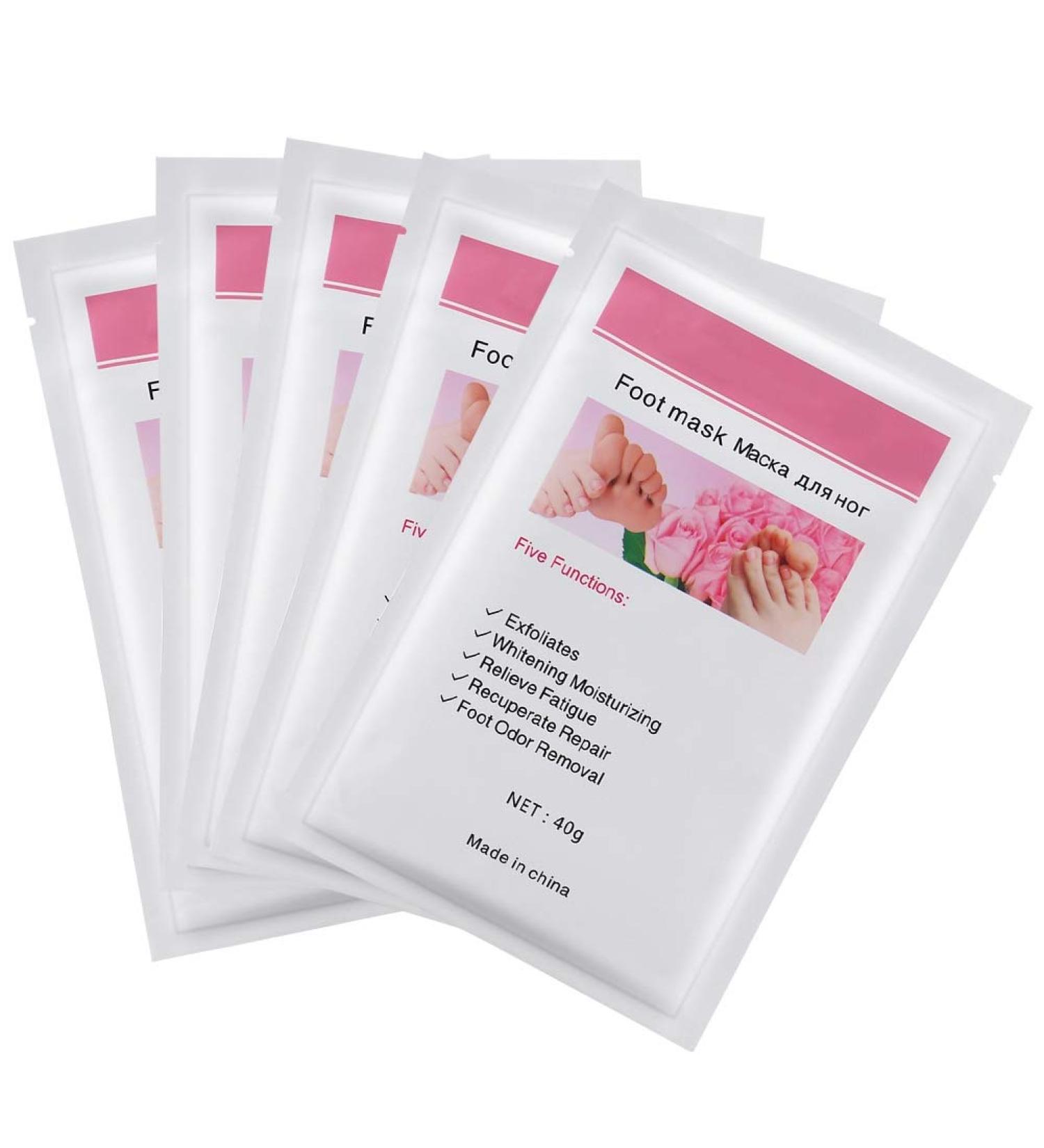 5pcs Moisturizing Foot Peeling Mask - Gentle Dead Skin Remover for Sensitive Feet | Foot Care Socks - Buy Online on GoSupps.com