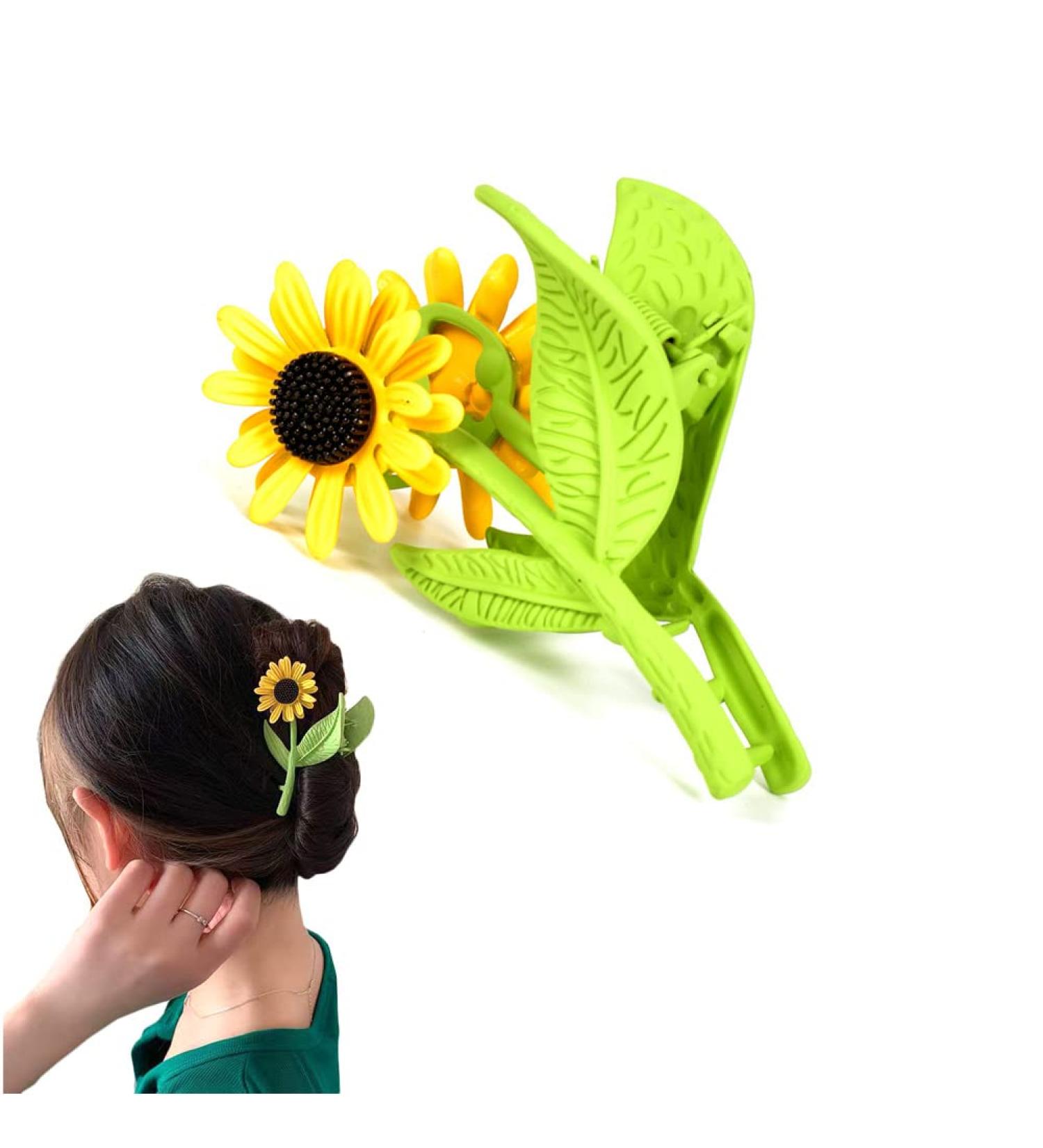 Sunflower Hair Claw Clips for Thick Long Hair - Large Grip Jaw Clips for Women and Girls - Perfect Christmas and Birthday Gifts - Buy Online on GoSupps.com