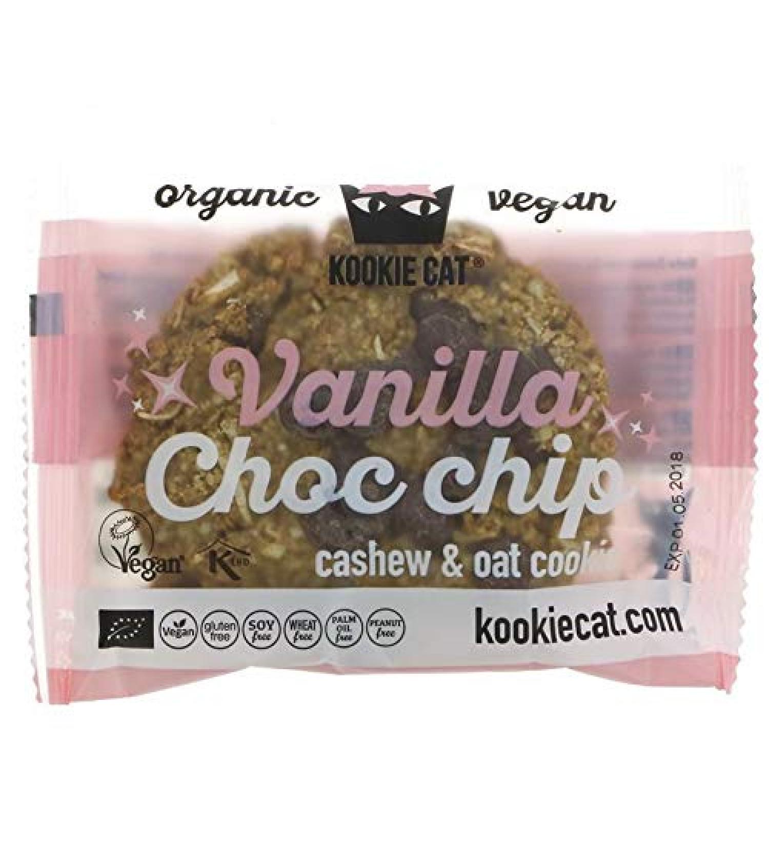 KOOKIE CAT KOOKIE CAT | Vanilla & Choc Chip Cookie | 4 x 50 g (Germany)