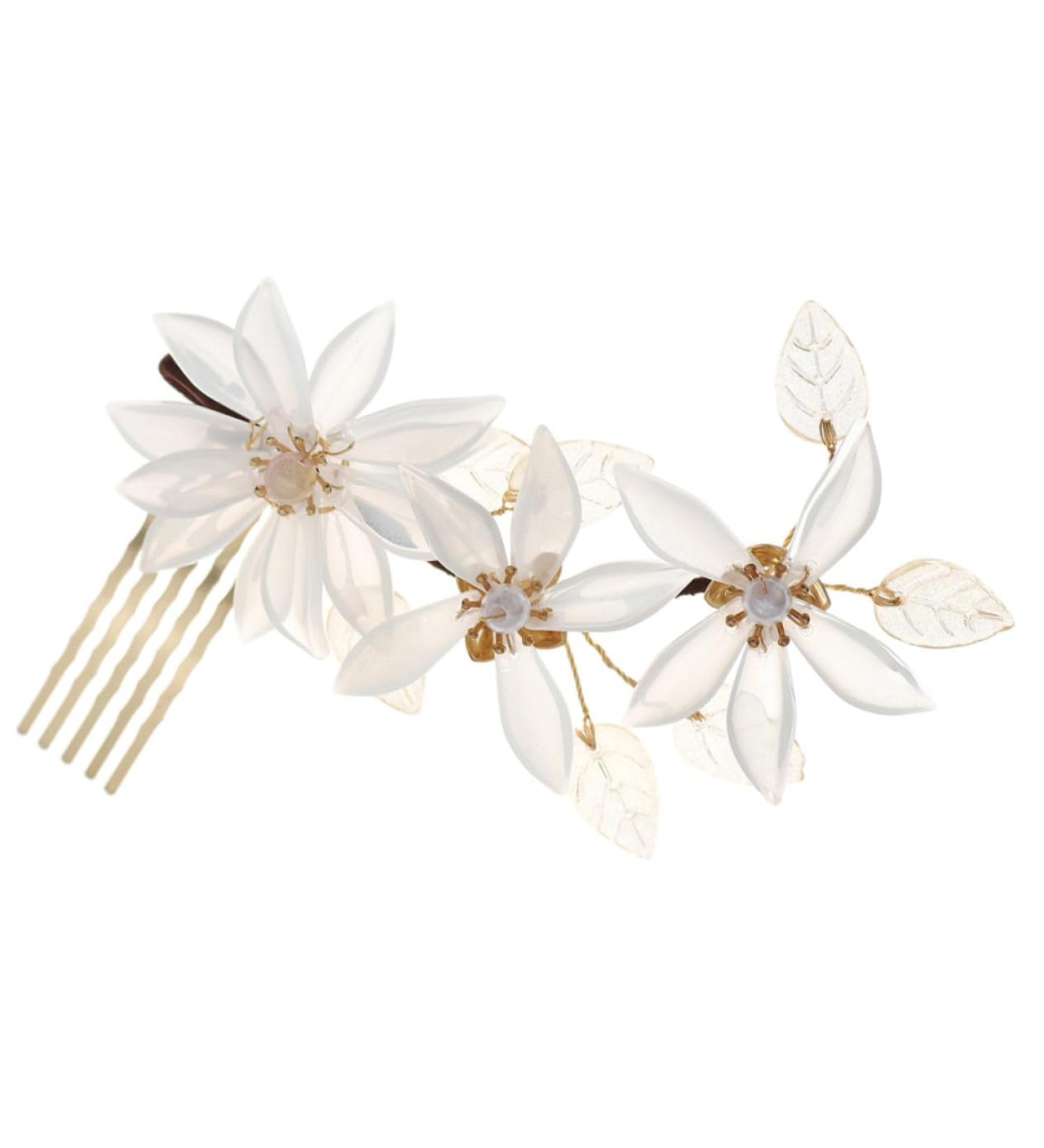 Housoutil Flower Comb Wedding Headpiece Bridal Headpieces Flower Girl Hair Accessory Pearl Headpiece for Wedding Bridal Headdress Wedding Hair Comb Combs Wedding Comb Crystal Wig Alloy Bride - Buy Online on GoSupps.com