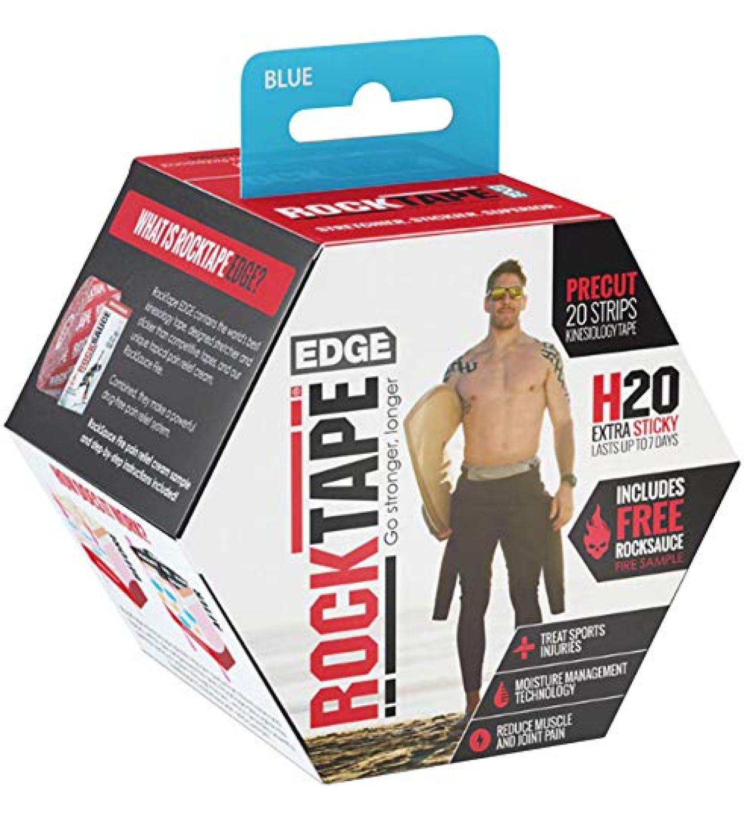 H2O Edge Highly Water-Resistant Blue Kinesiology Tape with Travel Case - Buy Online on GoSupps.com