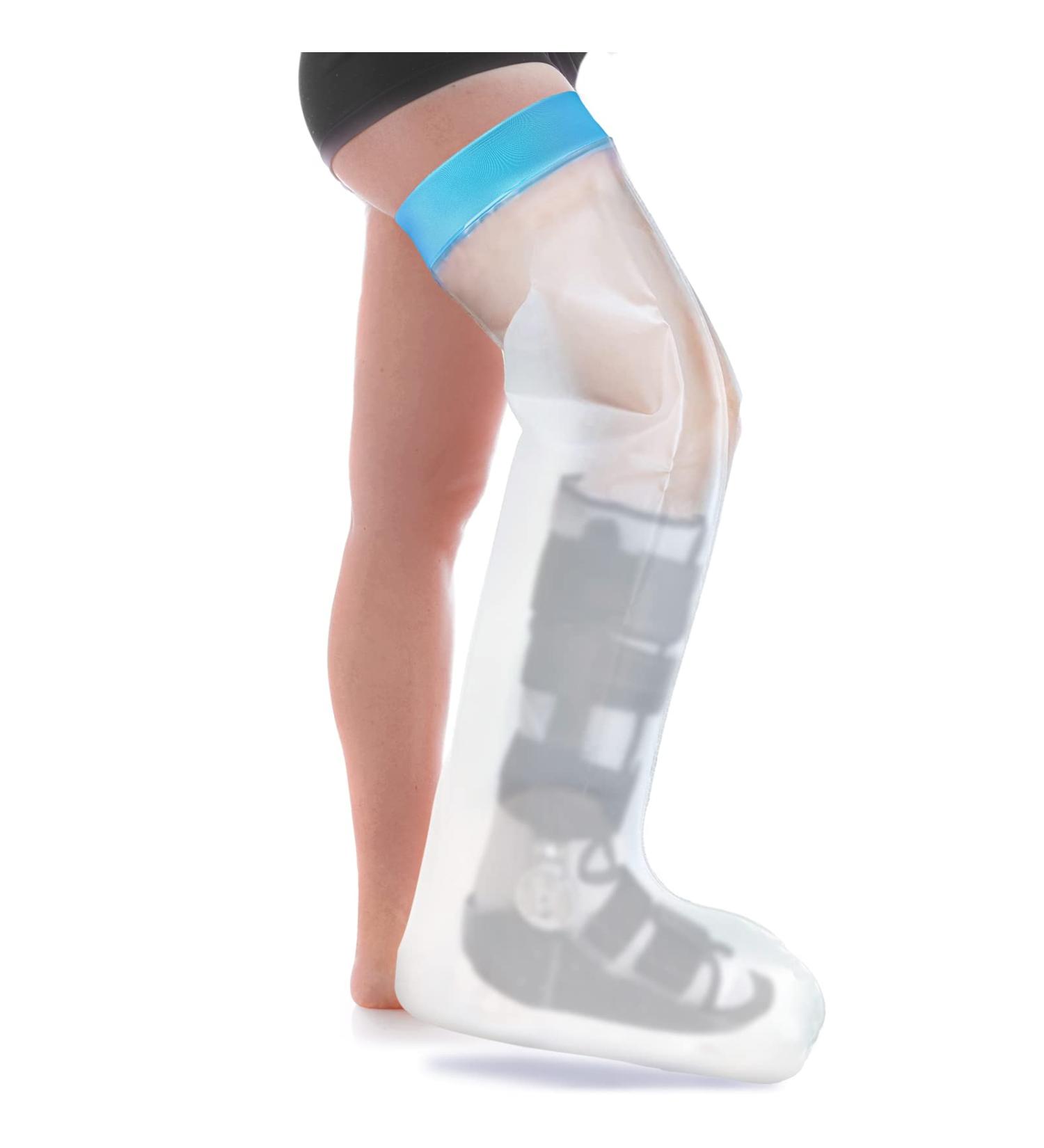 Waterproof Cast Cover for Shower - Full Leg Protection, Keeps Wounds Dry - Adult Size, Ideal for Surgery Recovery - Reusable and Watertight - Buy Online on GoSupps.com