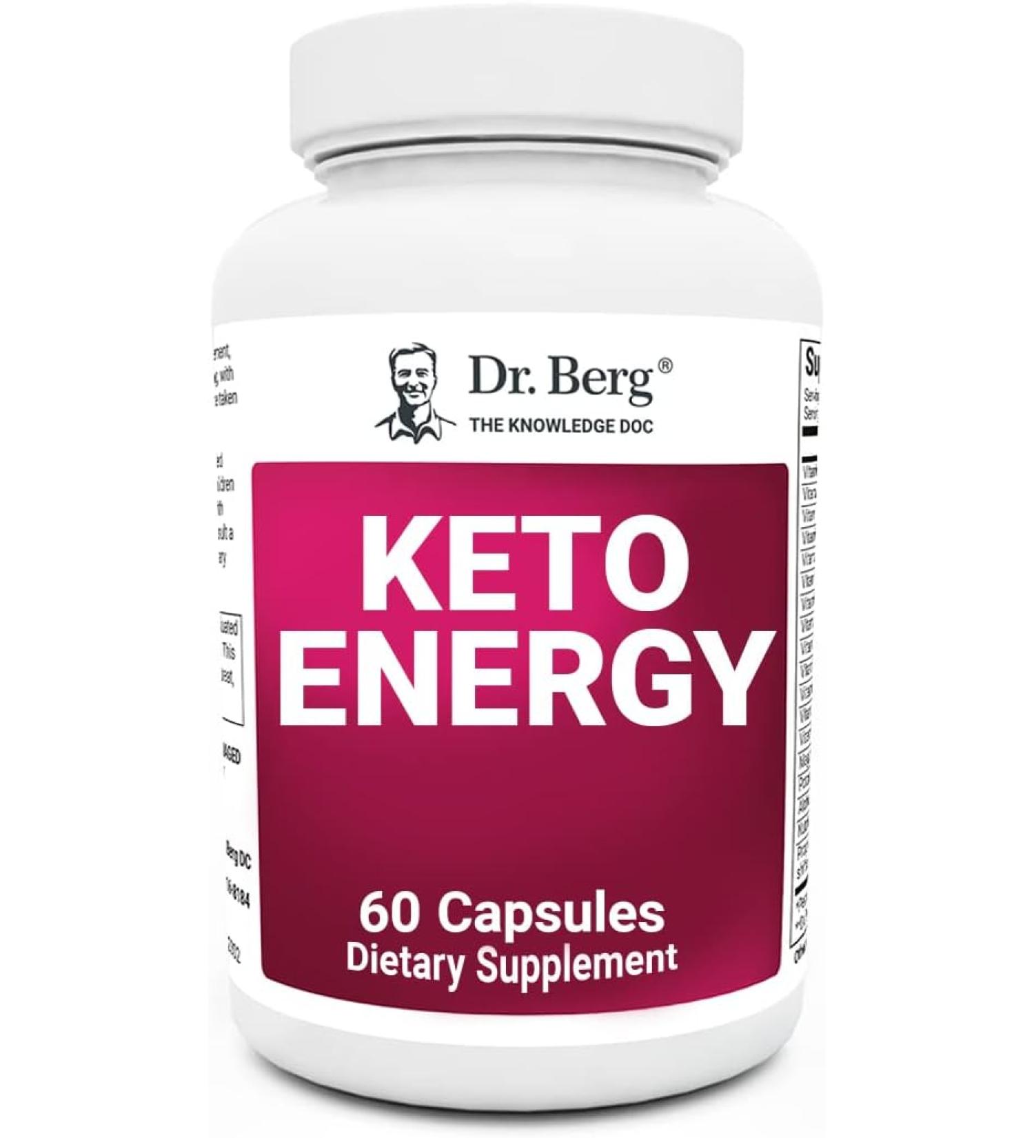 Dr. Berg's Keto Energy - Mitochondrial Support Supplement with Vitamins, Minerals & Alpha Lipoic Acid - 60 Capsules - Buy Online on GoSupps.com