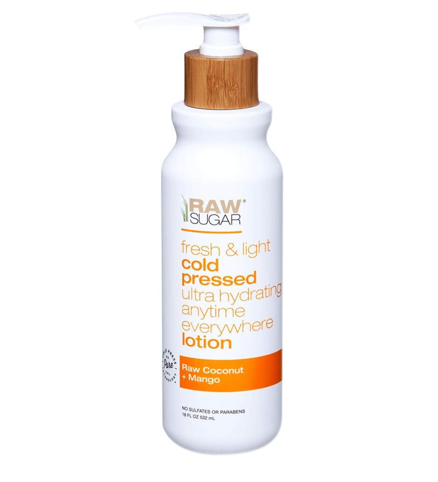 Raw Sugar Raw coconut+Mango Fresh&light cold pressed ultra hydrating anytime everywhere Body Lotion 18 fl oz  pack of 1