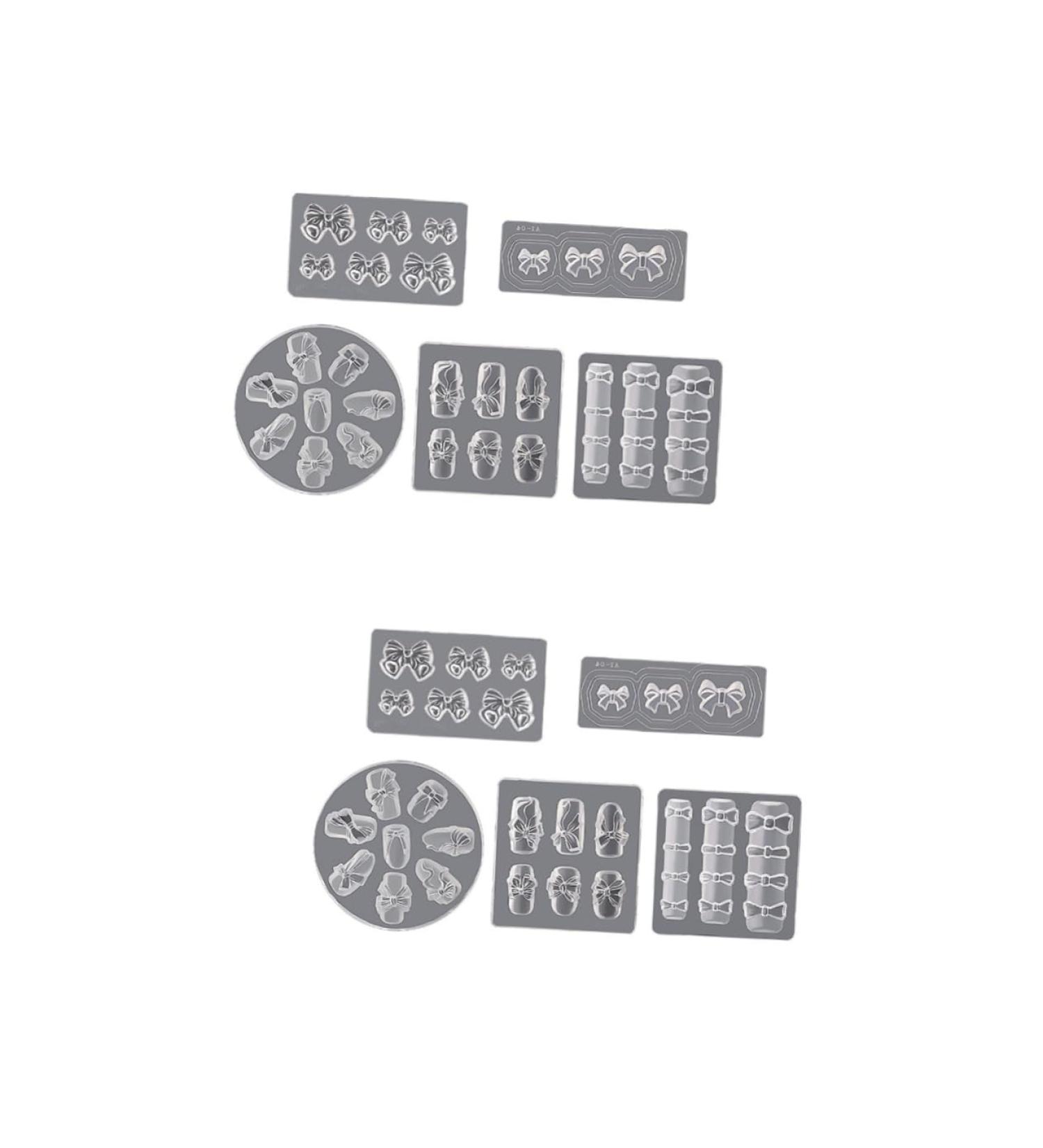 Coheali 10 pcs Nail Shape Silicone Templates | DIY Nail Art Decoration 3D Nail Charms & Resin Shapes - Buy Online on GoSupps.com