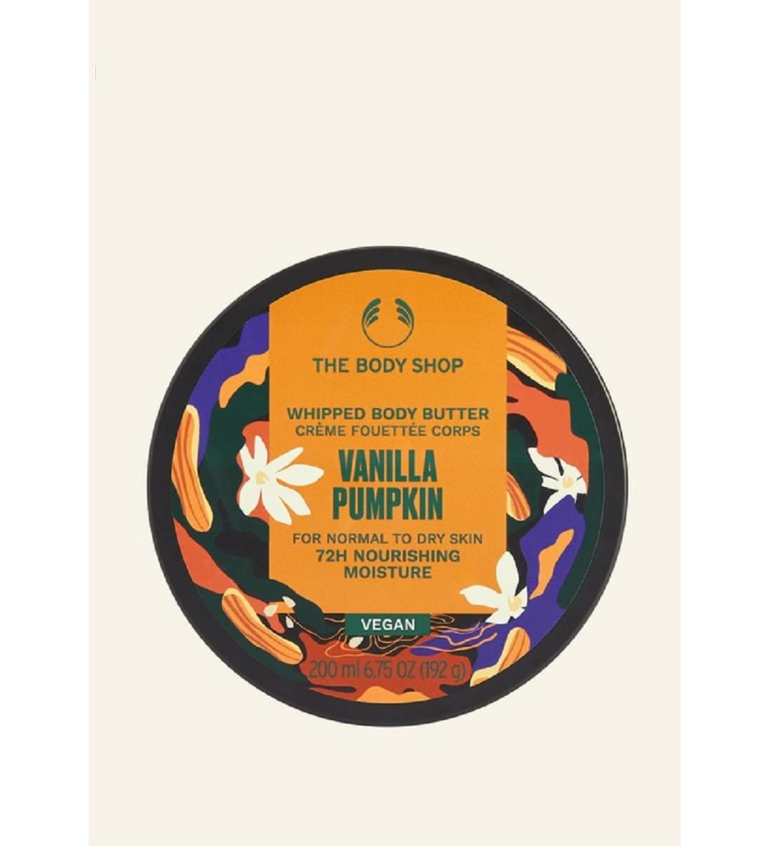 The Body Shop Whipped Body Butter Vanilla Pumpkin | 72H Nourishing for Normal to Dry Skin | Vegan | 200 ml - Best Moisturizer for Hydration - Buy Online on GoSupps.com