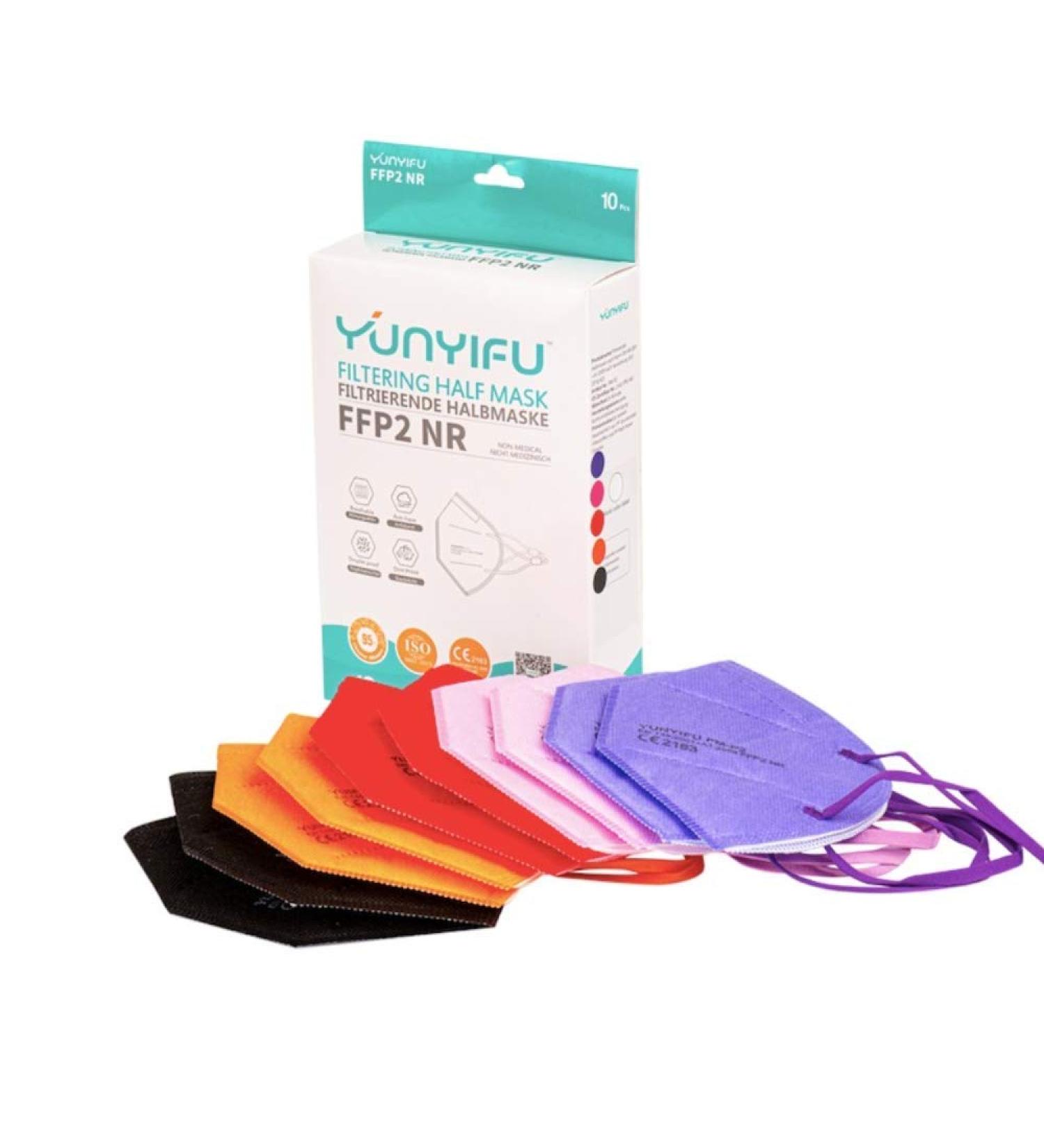 Buy FFP2 Colored Masks - 100 Pack Mixed Colors | Stylish Mouth Protection | Promedicalcare Mundship - Buy Online on GoSupps.com