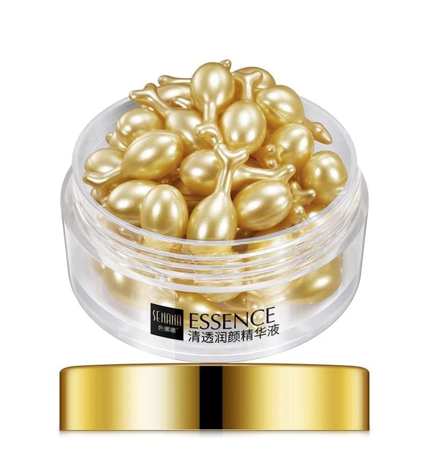 SENANA MARINA Active Skin Repair Nourishing Anti Aging Night Serum Capsules for Face - Vitamin E Supports Facial Skin Brightening and Corrects Dark Spots (1) - Buy Online on GoSupps.com