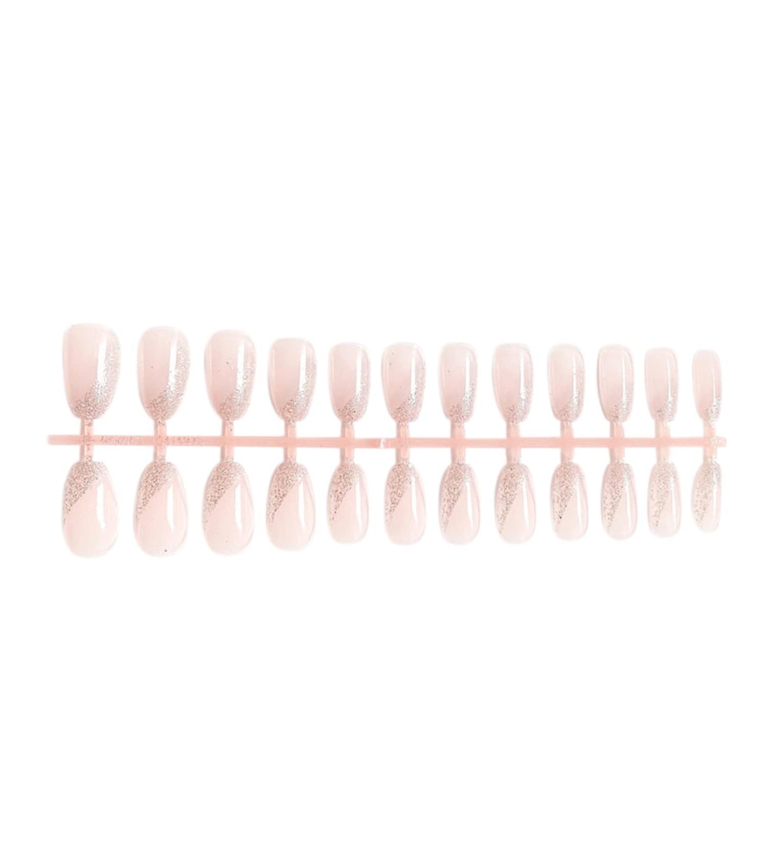 CAOQAO 24pcs Press On Nails Medium Length Coffin Nails Pink Nails Glossy False Nails Full Cover Prom Nails Automatic Nail Files for Natural Nails (Pink One Size) One Size Pink - Buy Online on GoSupps.com