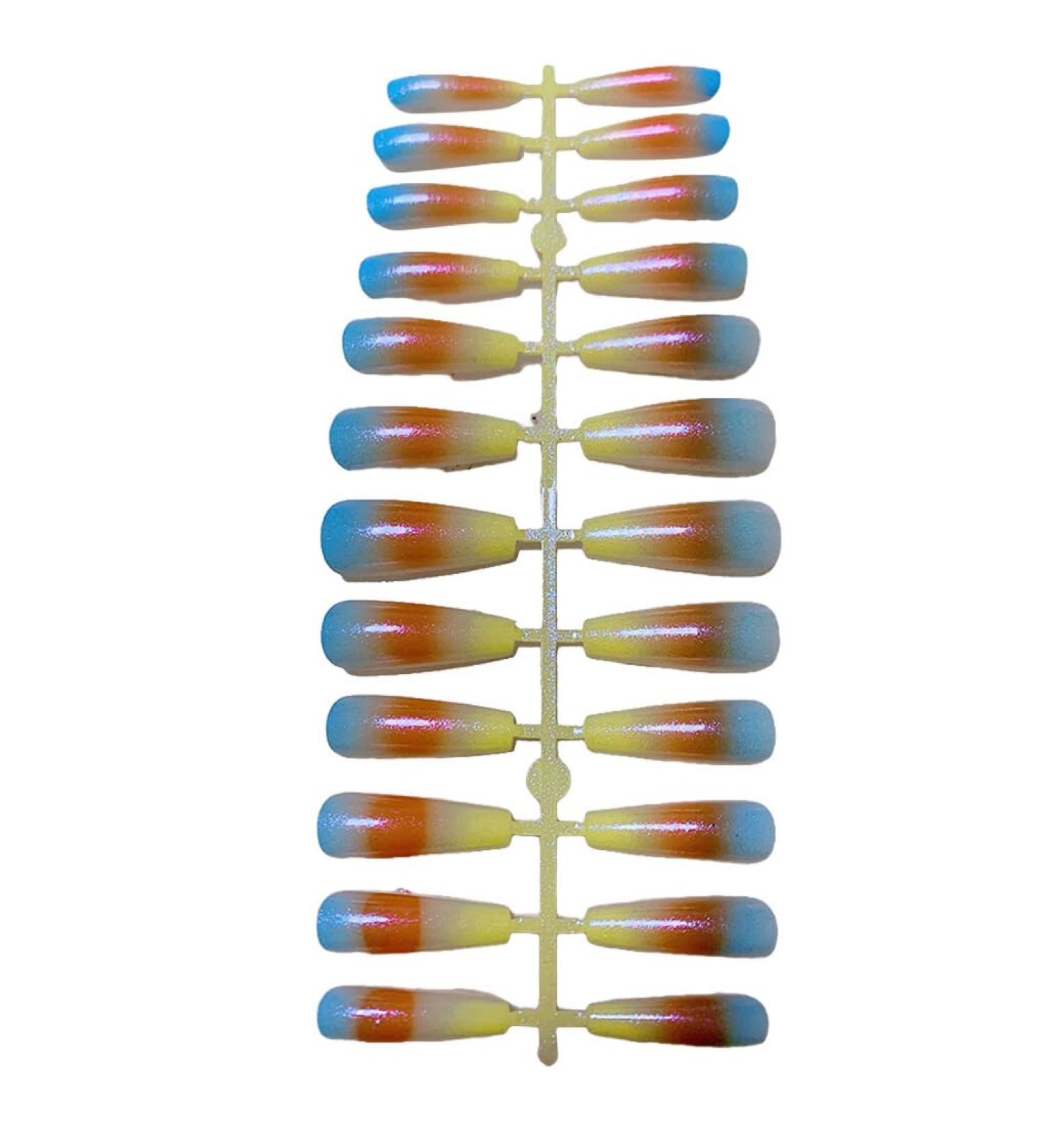 dijiusidy 24 Pieces Nails Full Cover Elegant Gradient Style Artificial Nail Tips Manicure Decoration Fingernail Accessory ch04 - Buy Online on GoSupps.com