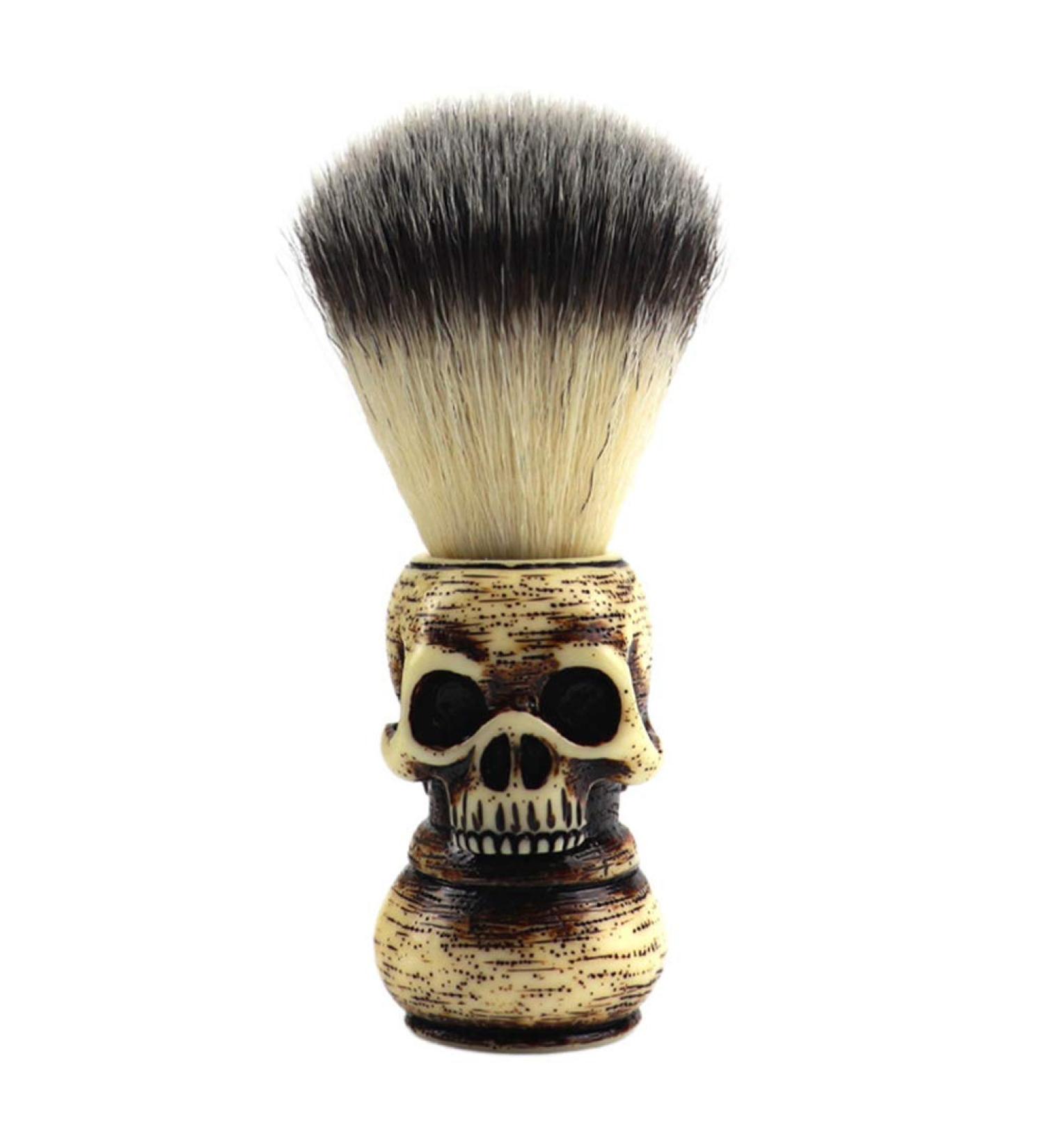 Frcolor Dachshaar Razor Brush - Skull Pattern Bartschneider & Cleaning Brush | Premium Shaving Accessories - Buy Online on GoSupps.com