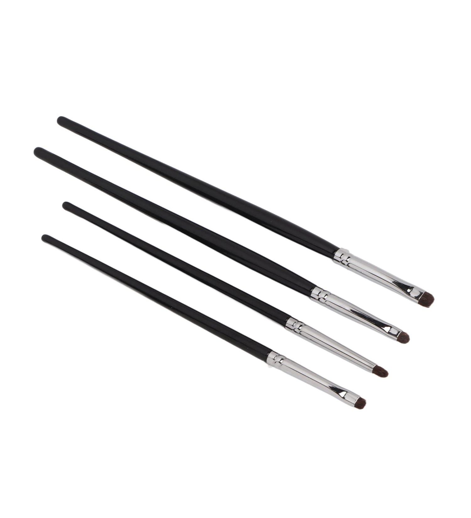 4pcs Eye Shadow Eyeline Brushes Soft Brush Comfortable Handle Hair Detail Makeup Brush Kit - Buy Online on GoSupps.com