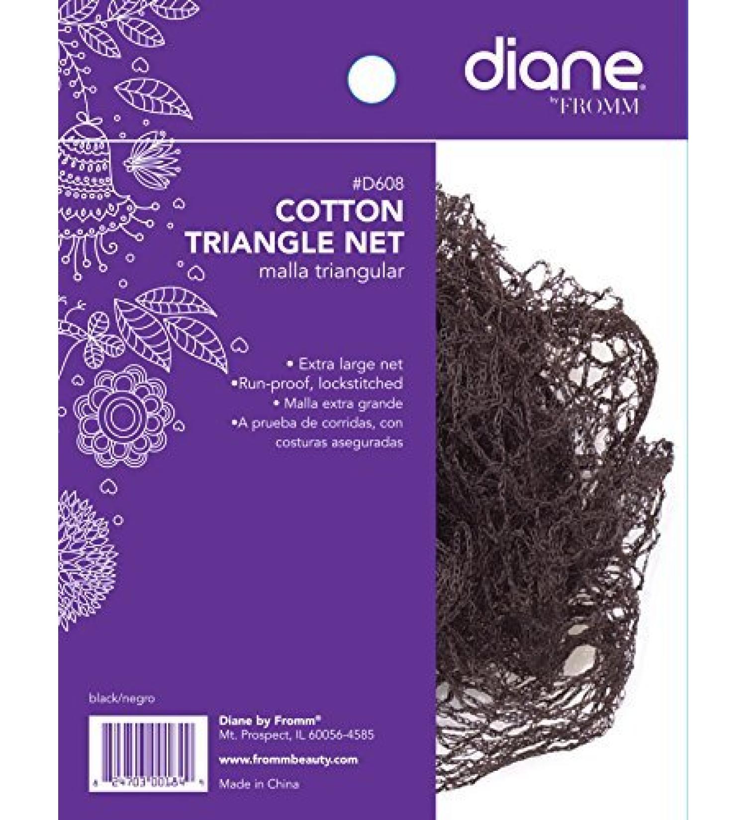 Diane Cotton Triangle Net  Black - 2 pack 2 Count (Pack of 1) Black