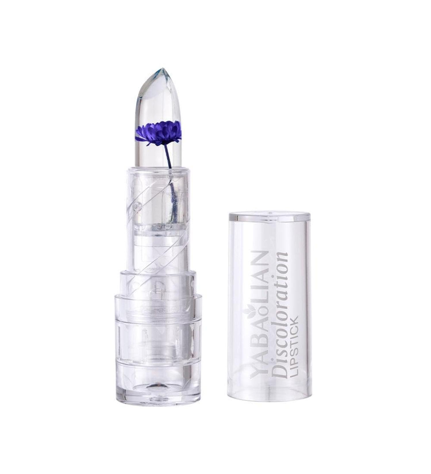 Jelly Flower Lipstick Temperature Change Lipstick Transparent Cup Gloss Lipstick Color-Changing Moisturizing Lip F4L1 blue 3.60 g (Pack of 1) - Buy Online on GoSupps.com